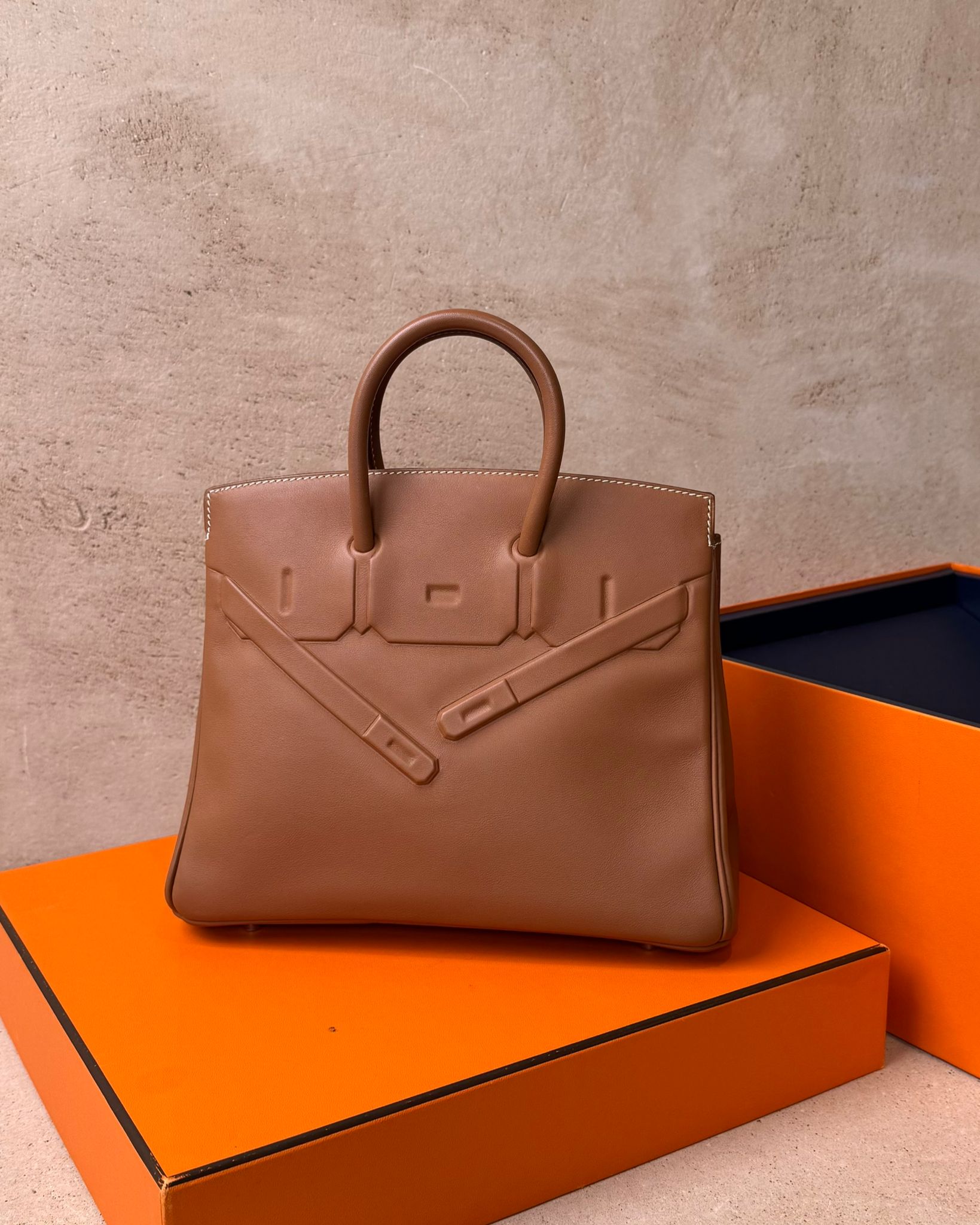 Hermès Birkin 25 Shadow - Gold Swift | Palladium Hardware