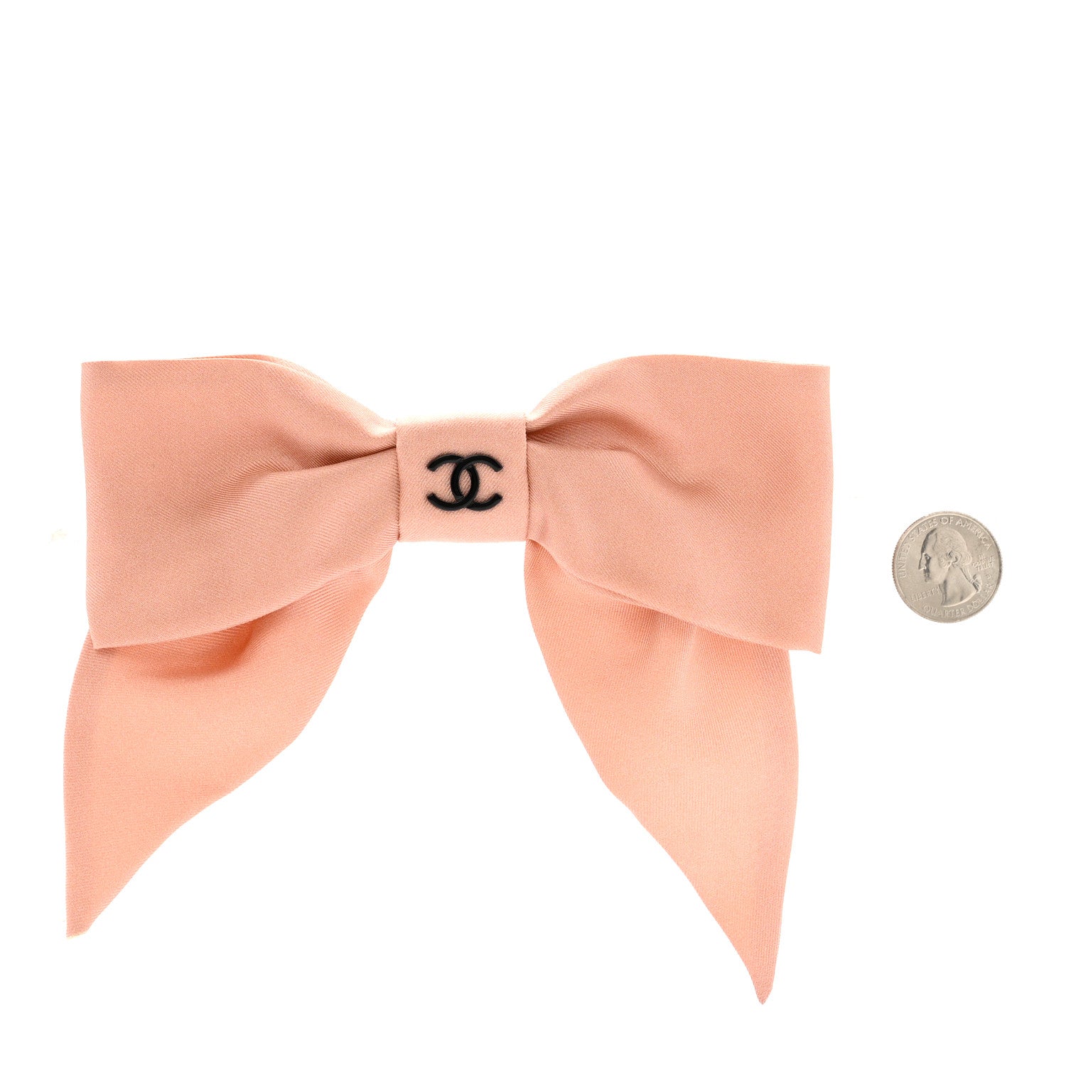 Silk Bow CC Hair Clip Pink Black