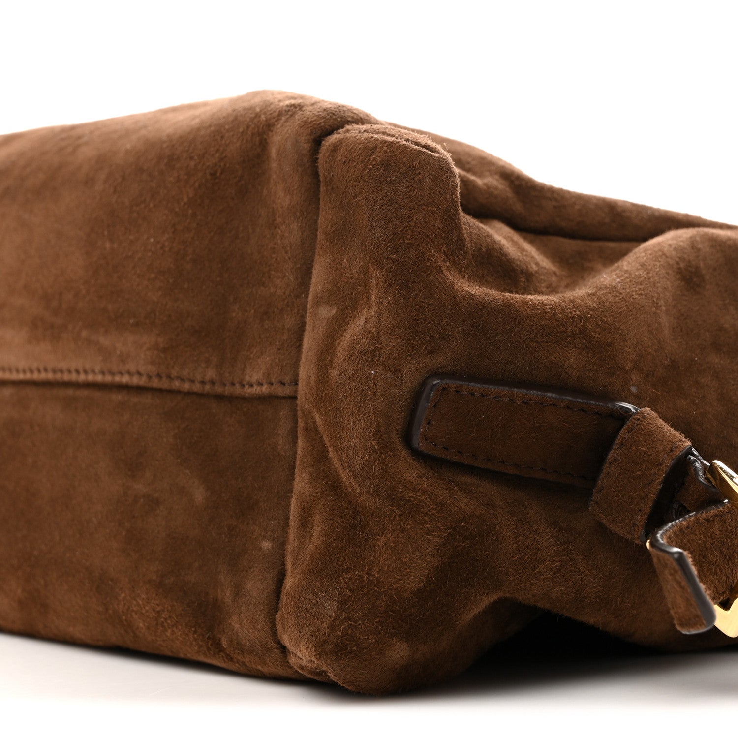 Suede Large Explore Shoulder Bag Cocoa Brown
