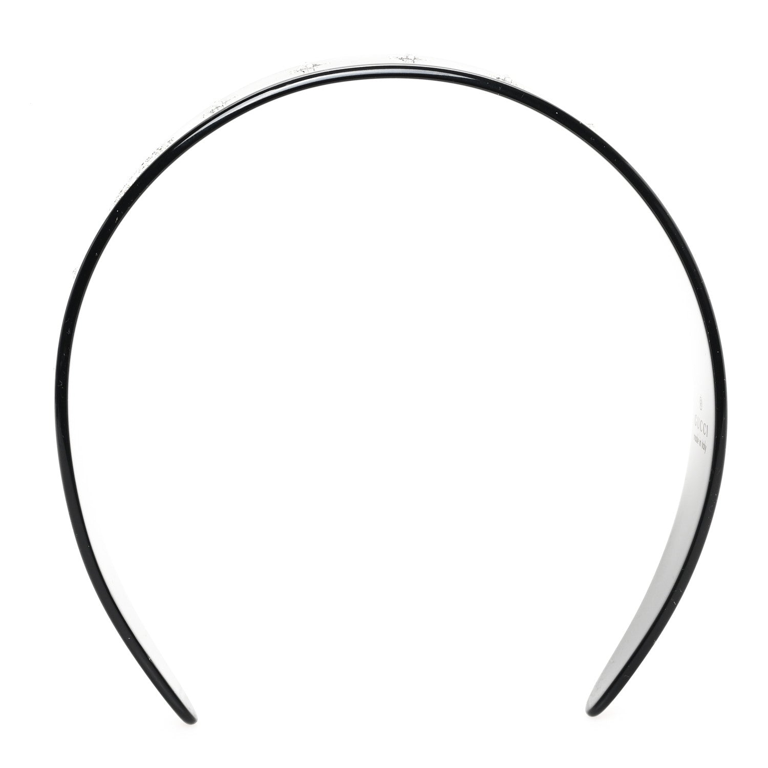 Resin Crystal Interlocking G Headband Black
