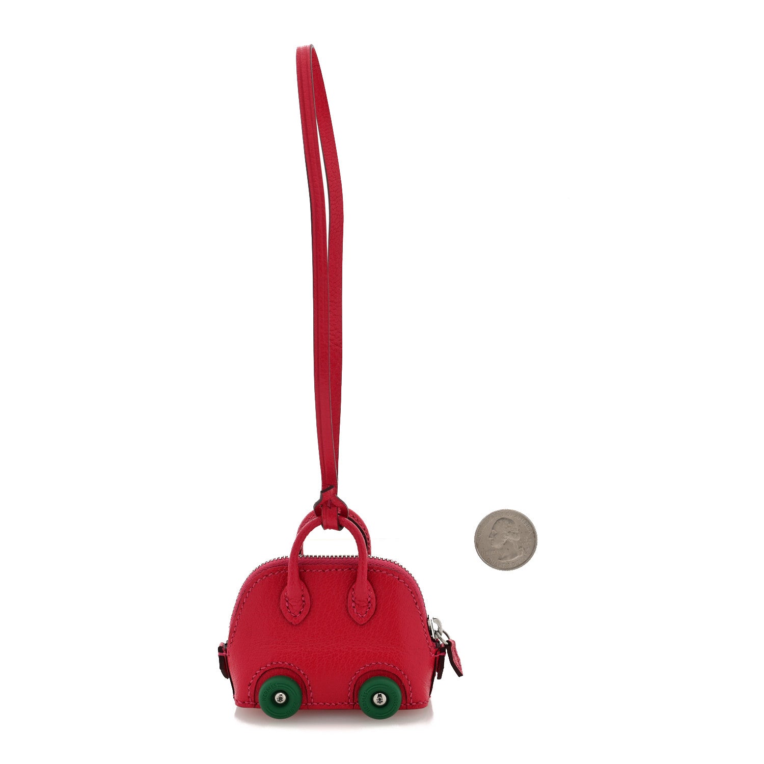 Chevre Chamkila Bolide On Wheels Bag Charm Rose Extreme Vert Vertigo