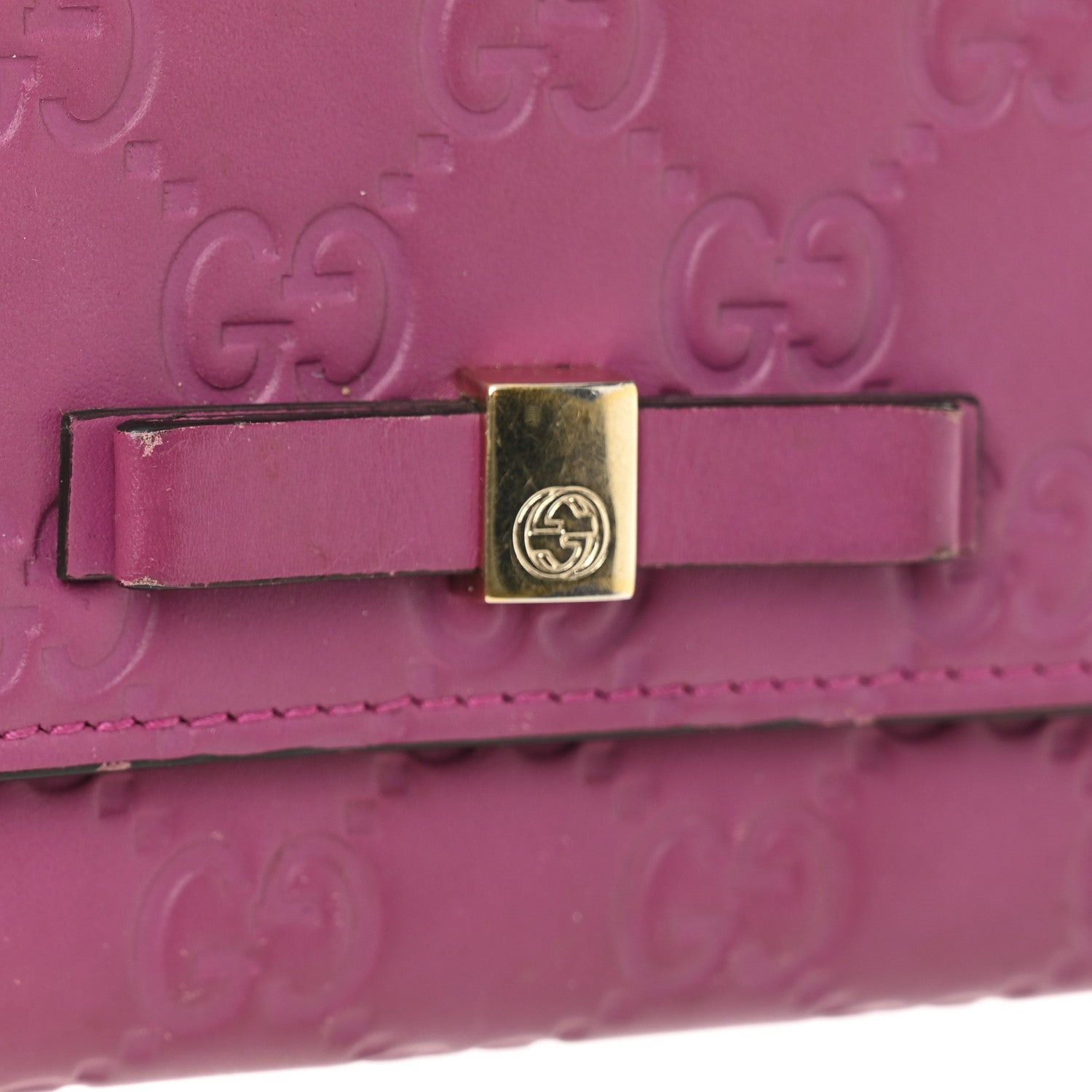 Guccissima Signature Bowy Continental Wallet Peonia Flower