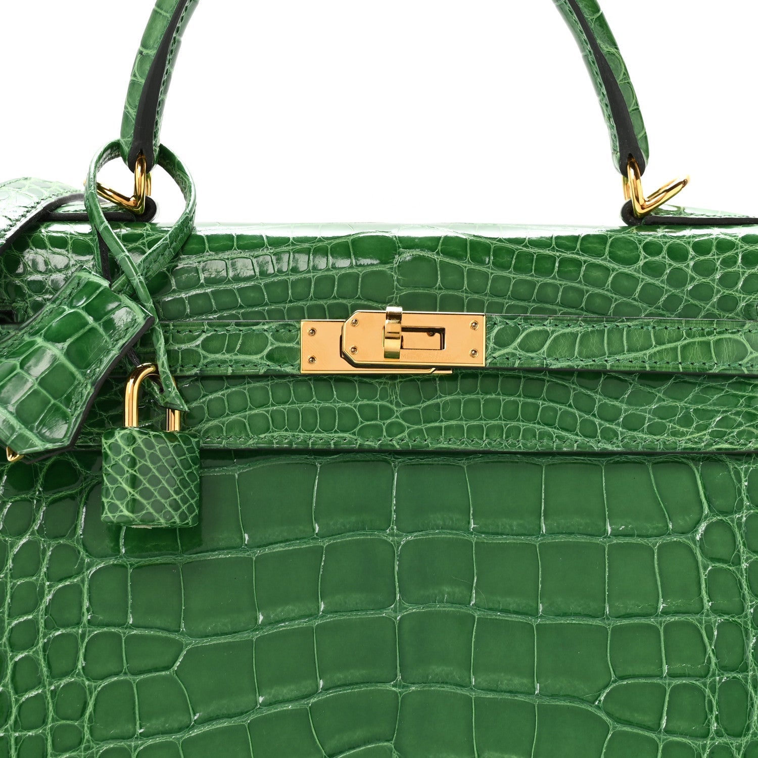 Shiny Alligator Kelly Sellier 25 Cactus