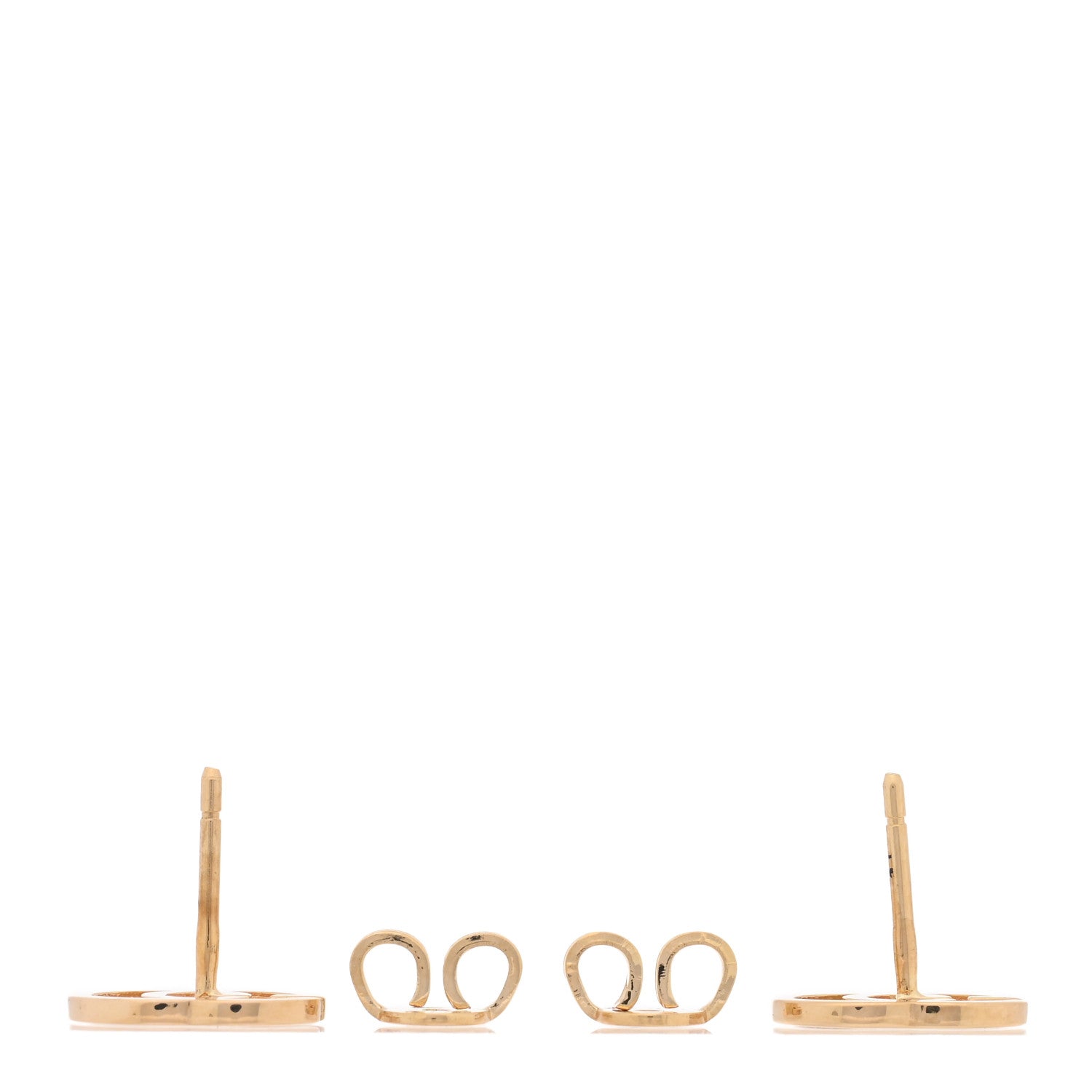 18K Yellow Gold GG Tissue Stud Earrings
