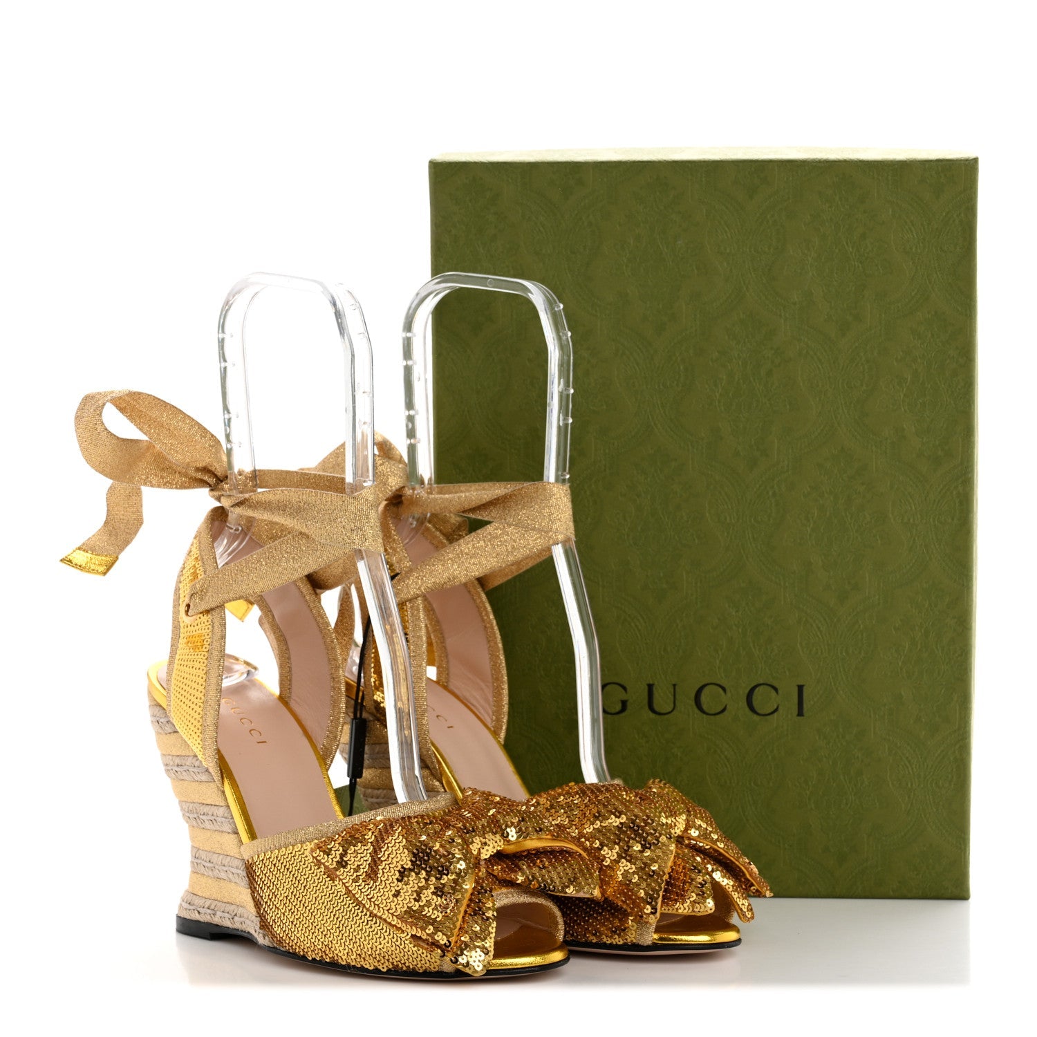Metallic Nappa Ophelia Espadrille Platform Wedge Sandals 38 Oro Vecchio