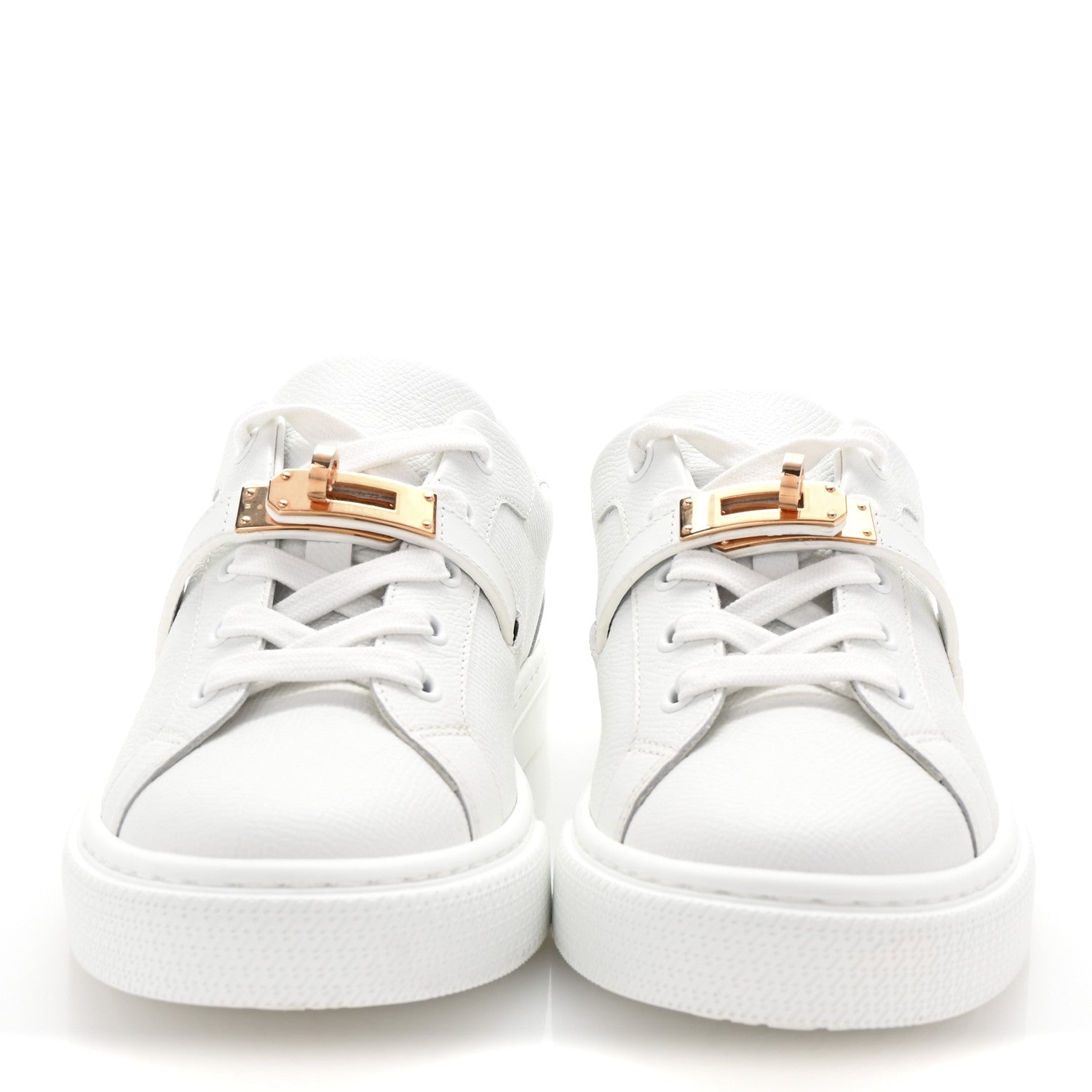 Epsom Calfskin Day Sneakers 37.5 White