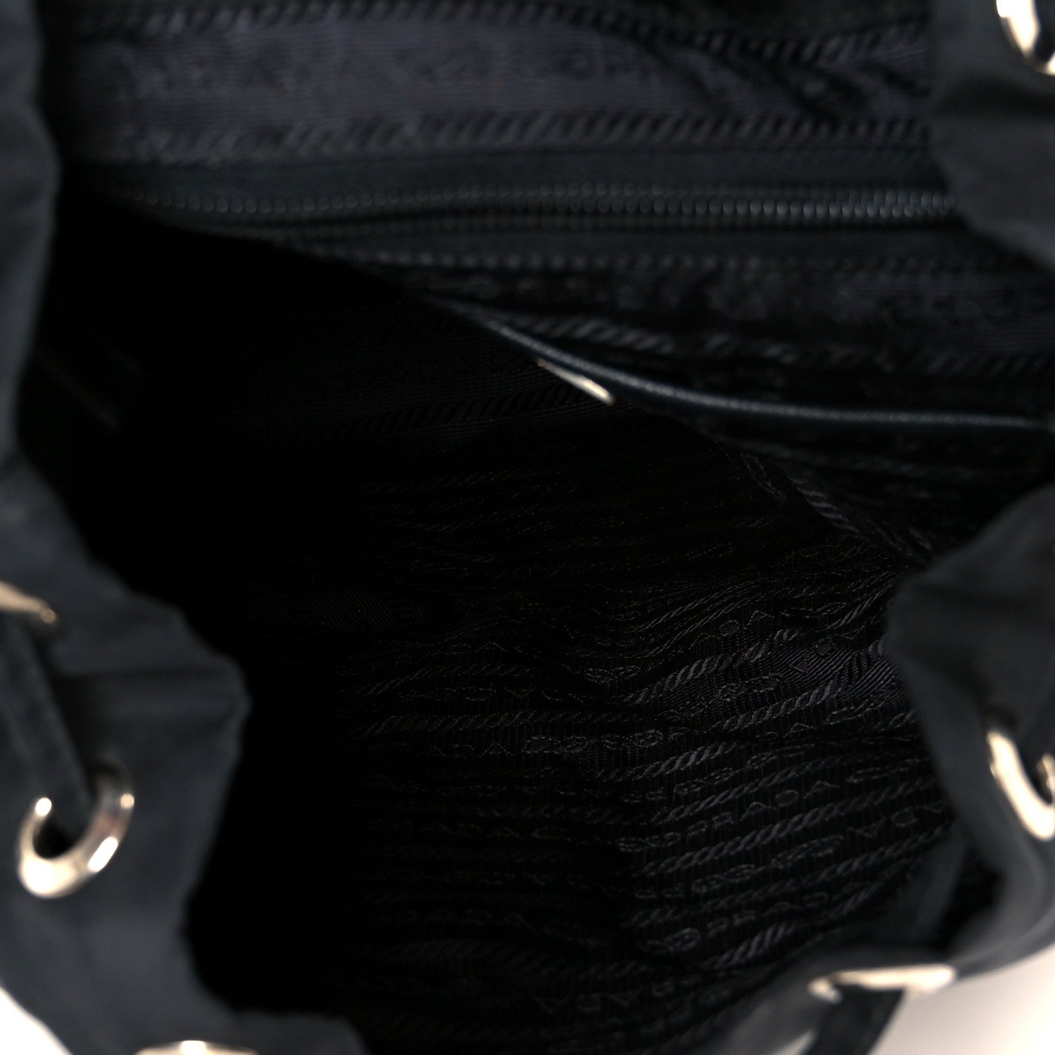 Tessuto Nylon Saffiano Small Backpack Black