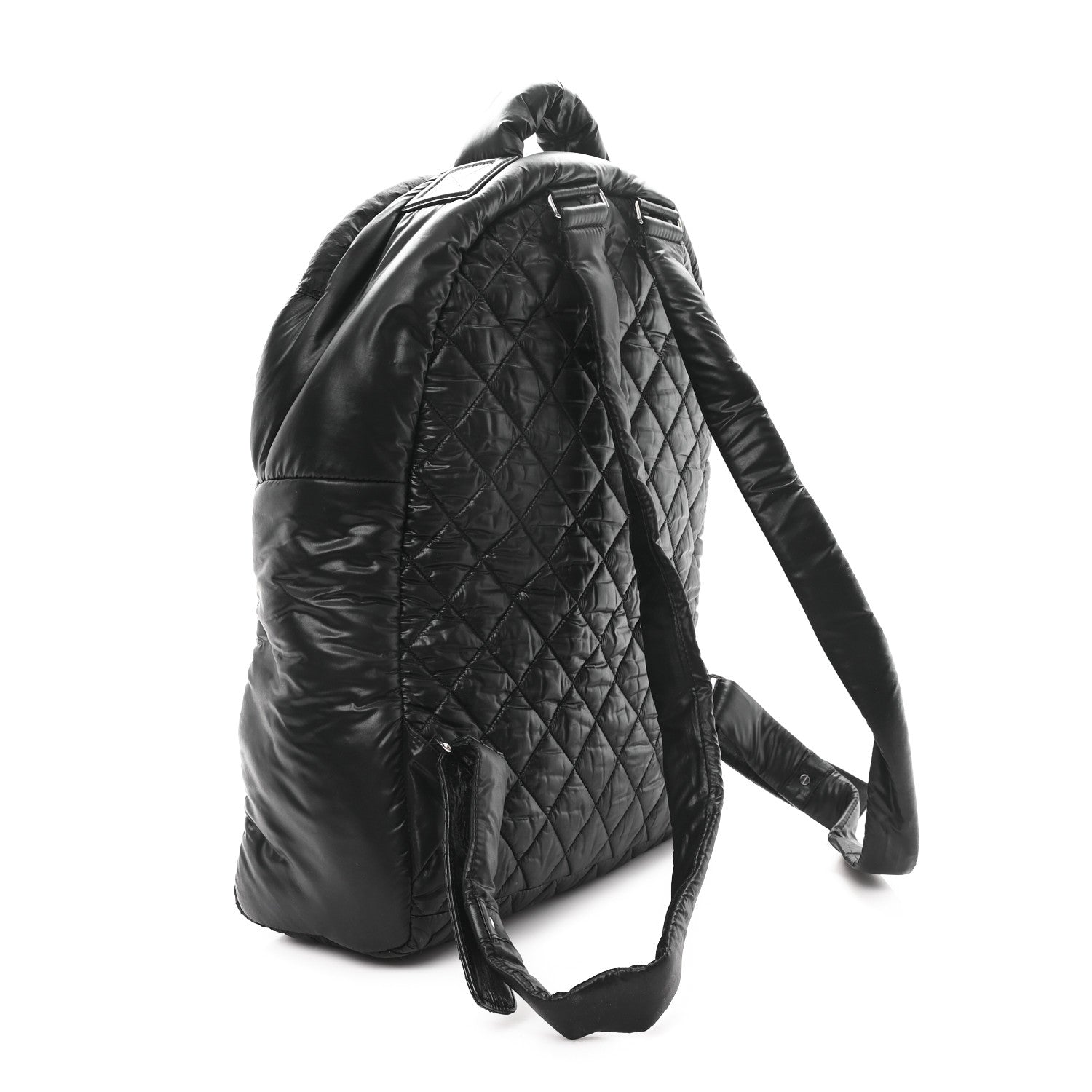 Nylon Quilted Coco Cocoon Backpack Black