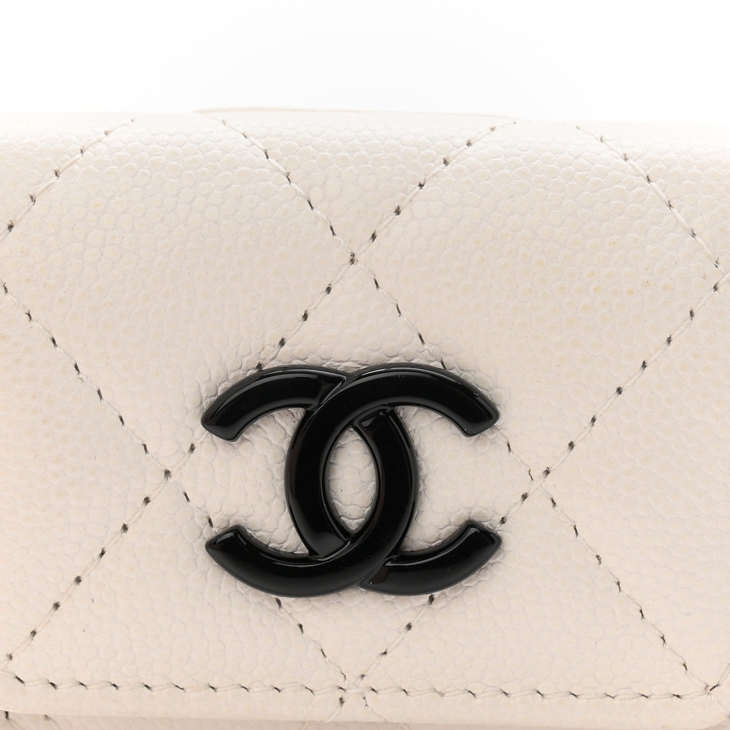 Caviar Quilted Airpods Pro Holder Belt White