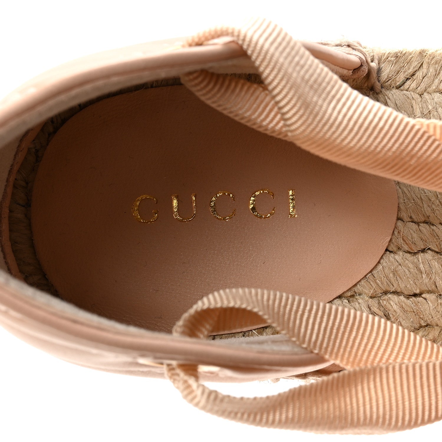 Nappa Matelasse GG Marmont Ankle Wrap Espadrilles 35 Skin Rose