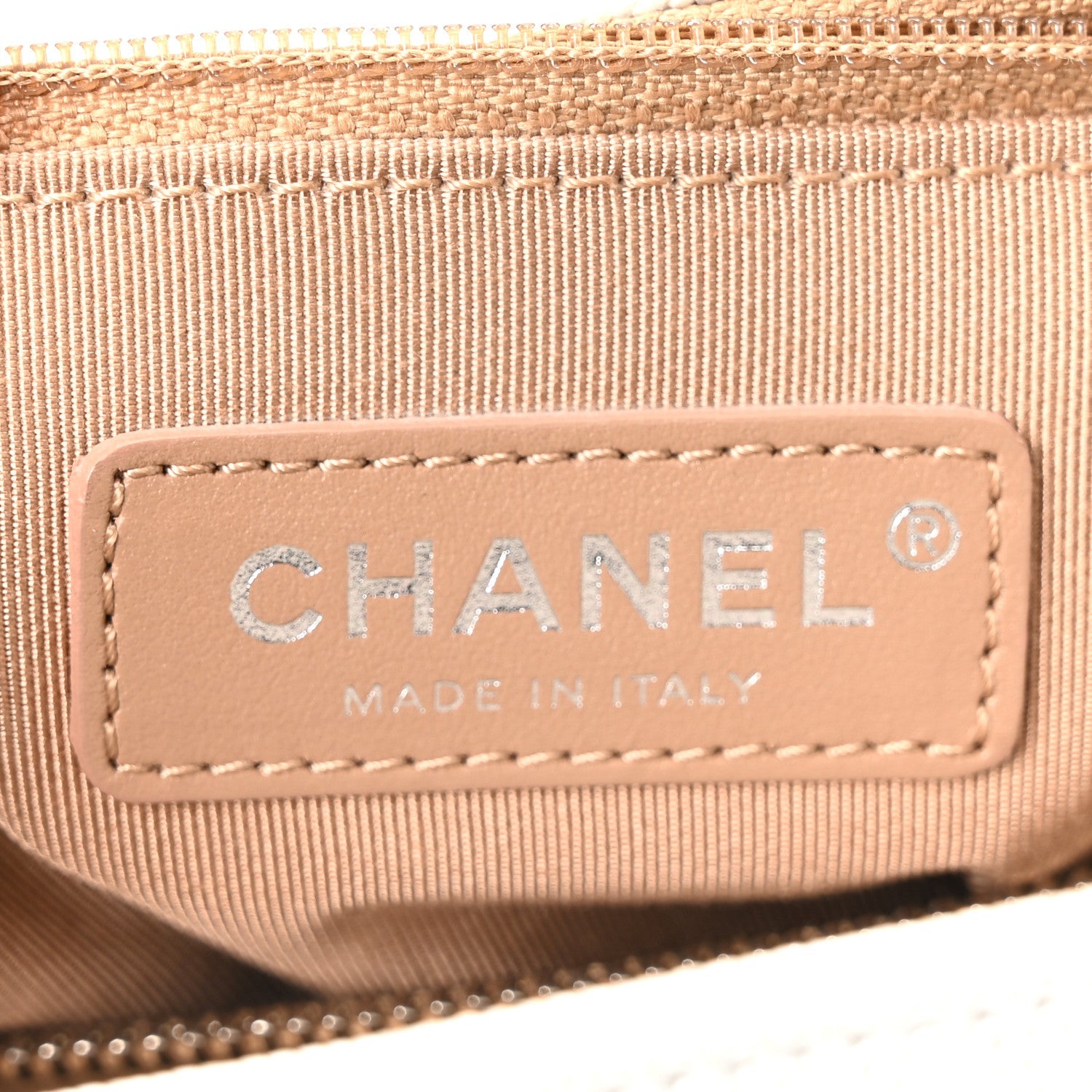 Iridescent Caviar Chevron Quilted Small Coco Handle Flap White