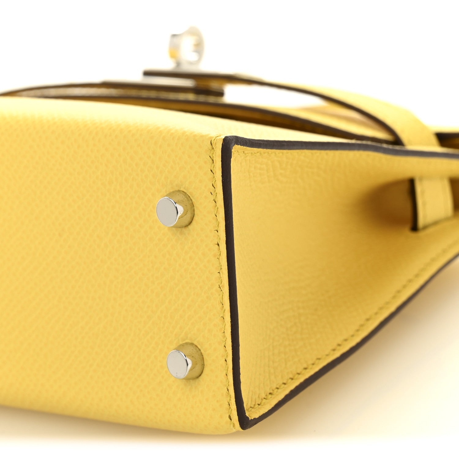 Epsom Mini Kelly Sellier 20 Jaune Mango