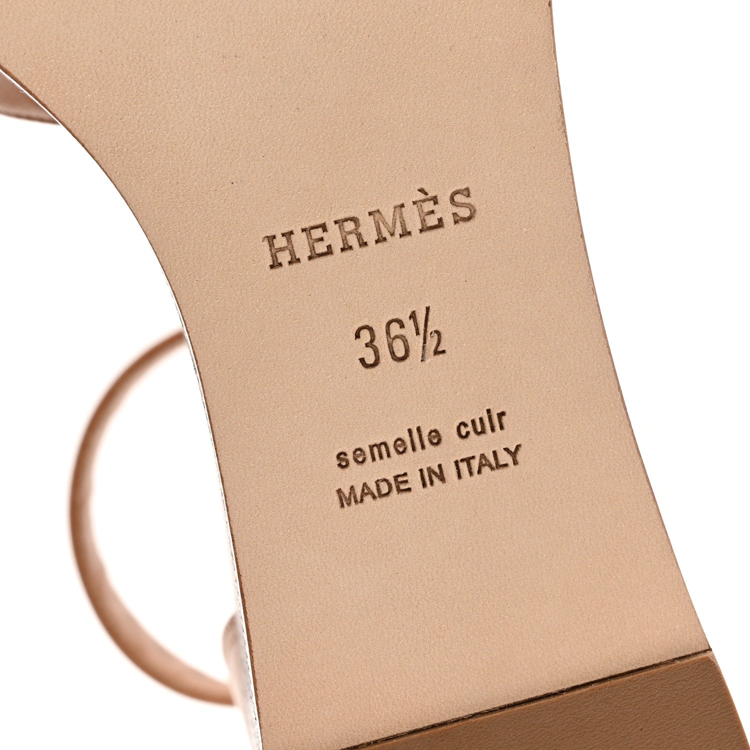 Calfskin Illusion 35 Sandals 36.5 Naturel