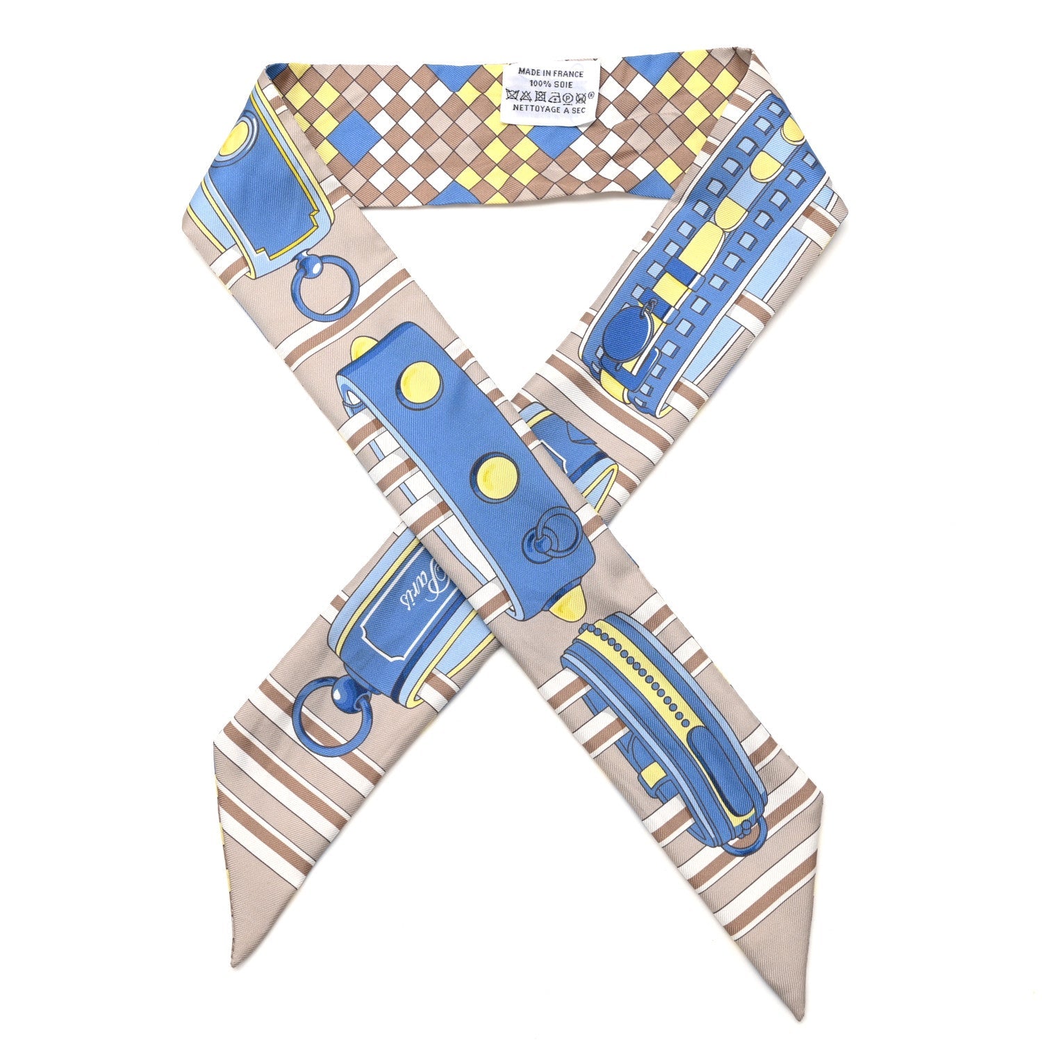 Silk Colliers De Chiens Remix Twilly Mastic Bleu Jaune