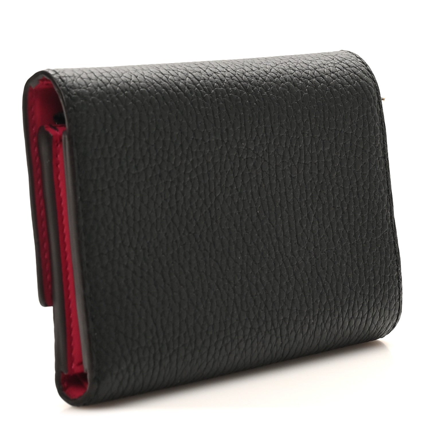 Taurillon Capucines Compact Wallet Black