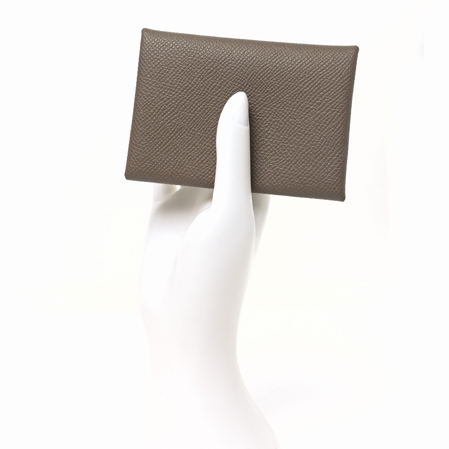 Epsom Calvi Duo Card Case Etoupe