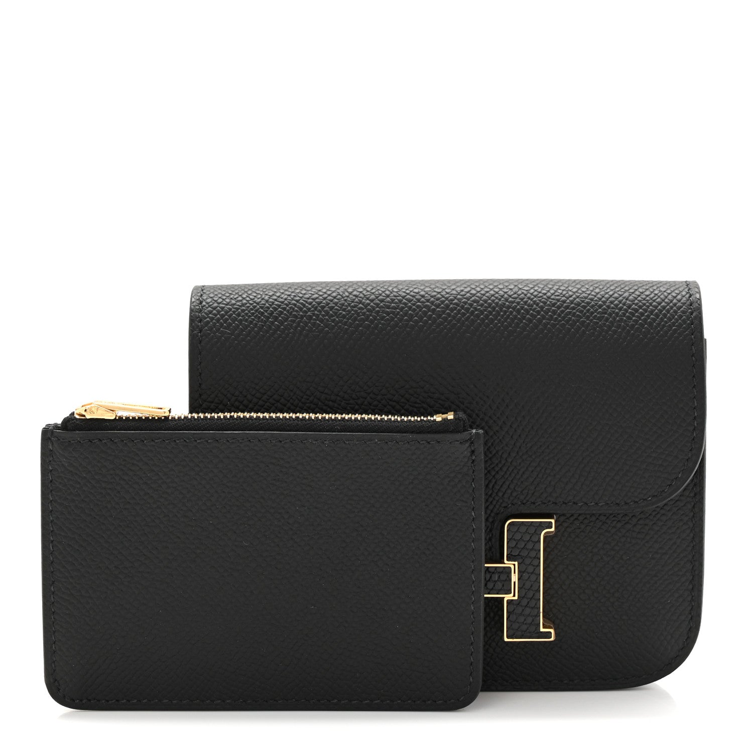 Epsom Lizard Constance Slim Wallet Black