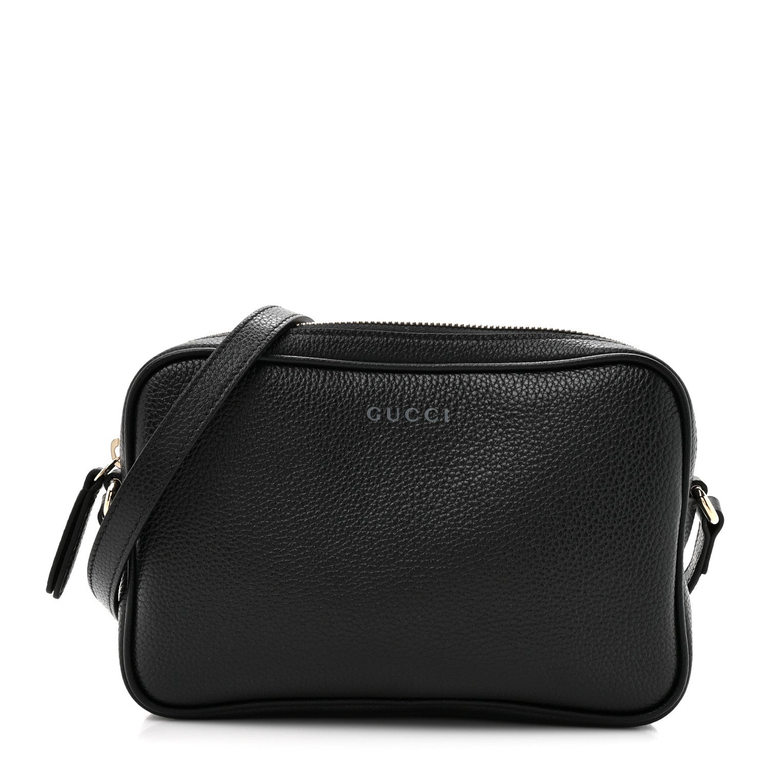 Pebbled Calfskin Shoulder Bag  Black