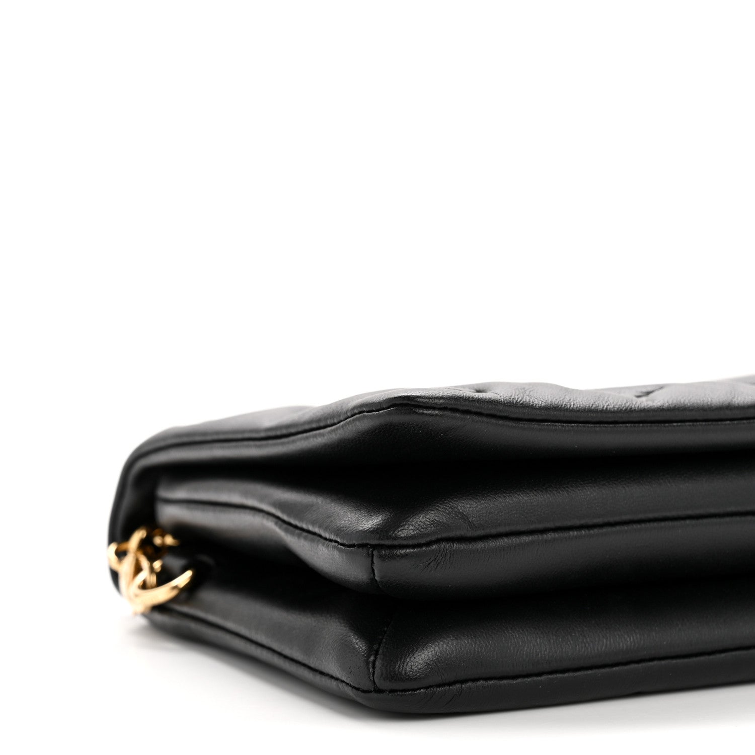 Lambskin Embossed Monogram Pochette Coussin Black