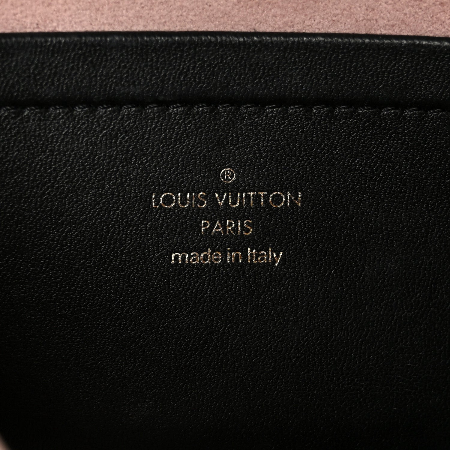 Lambskin Embossed Monogram Pochette Coussin Black