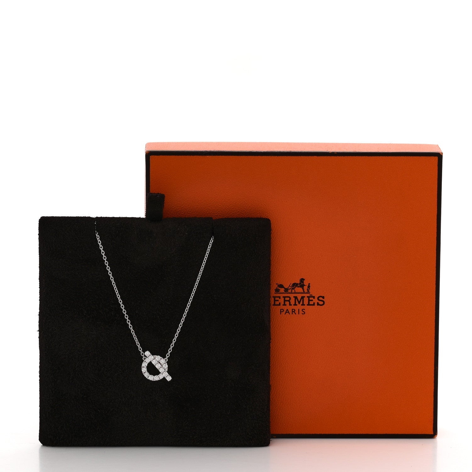 18K White Gold Diamond Finesse Pendant Necklace