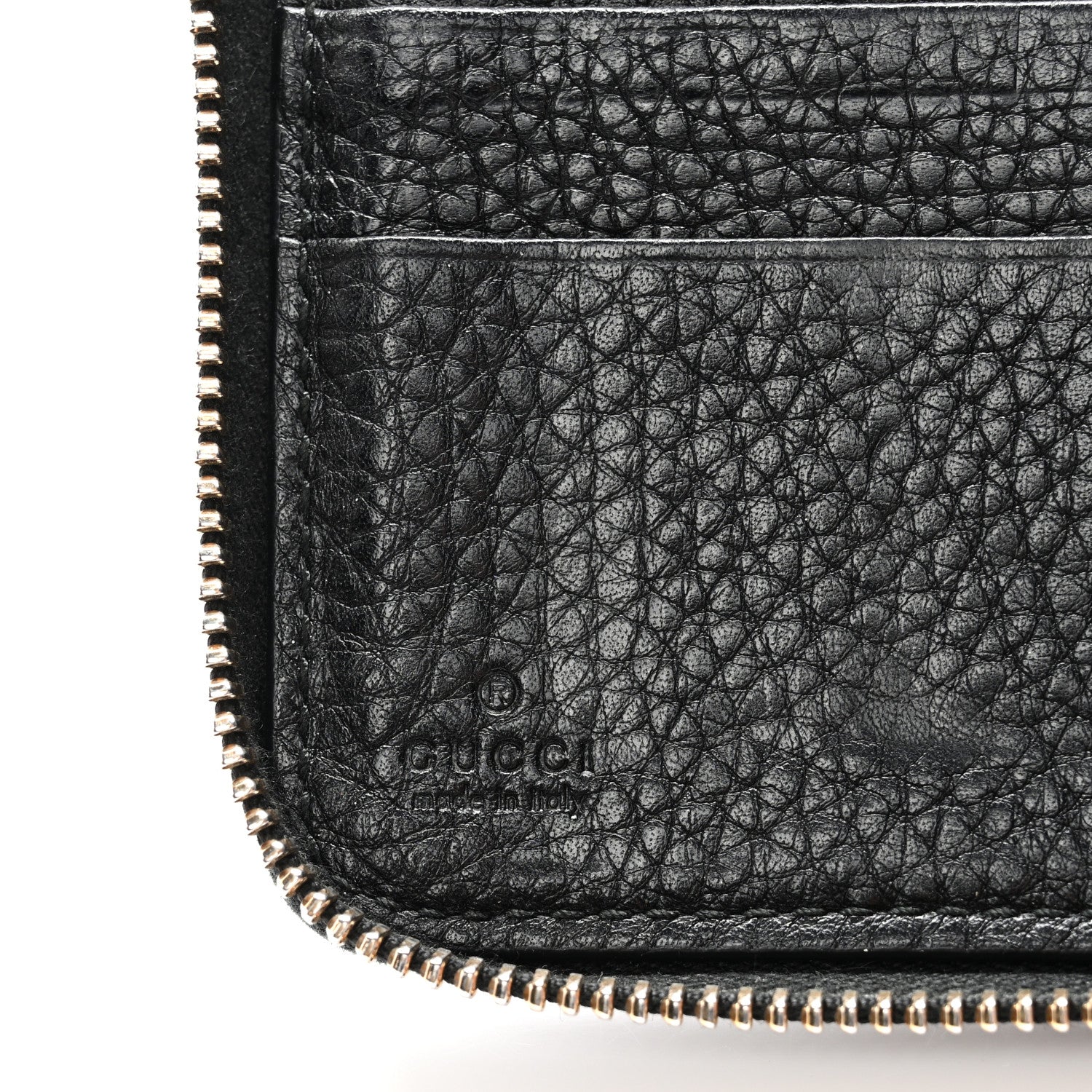 Pebbled Calfskin Soho Zip Around Wallet Black