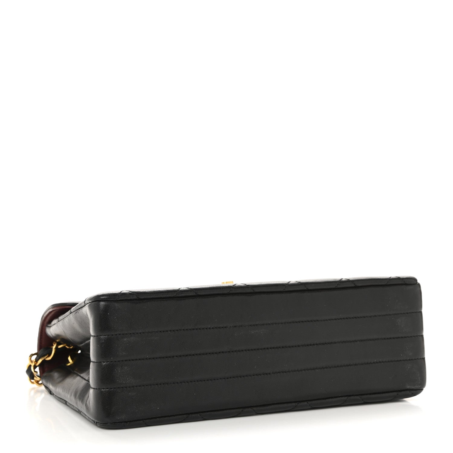 Lambskin Quilted Small Single Flap Black