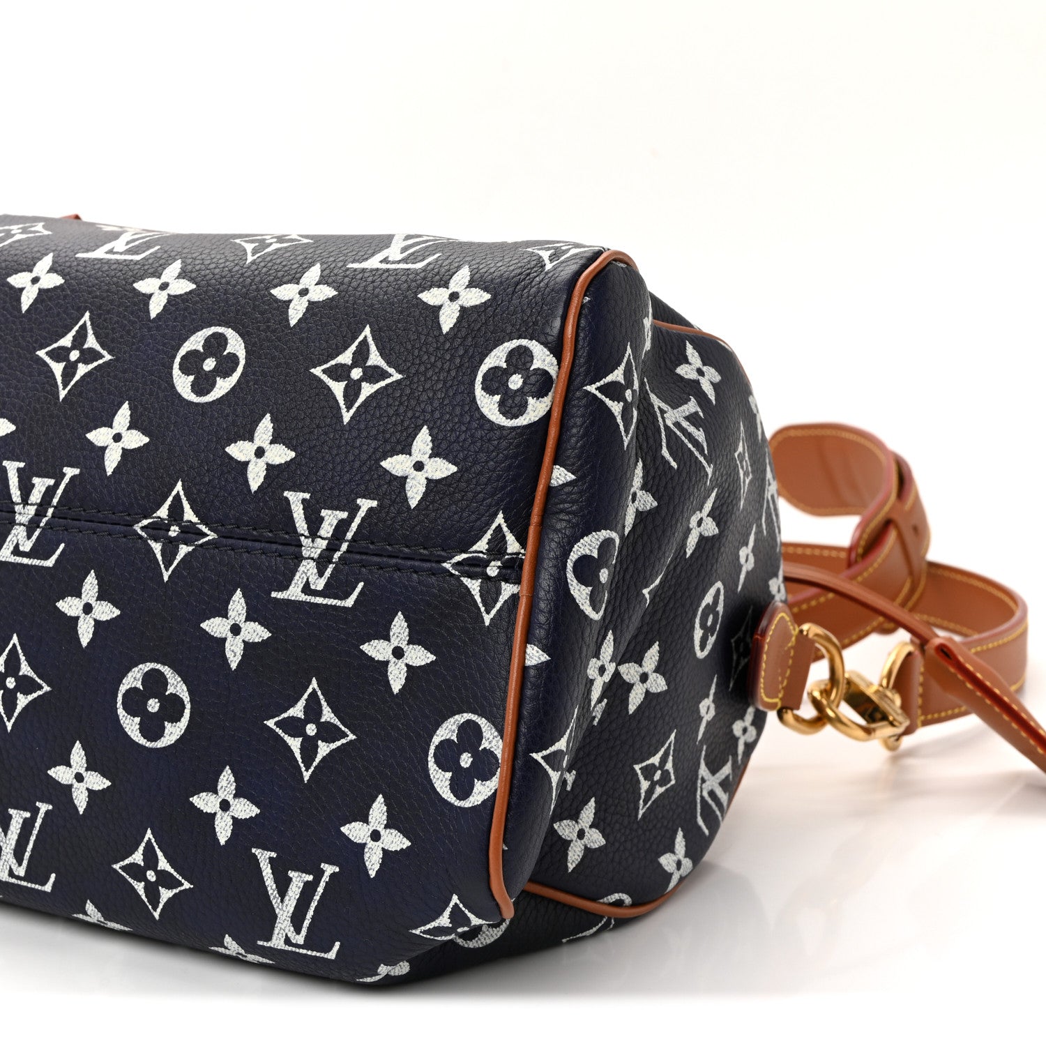Calfskin Monogram Speedy P9 Bandouliere 25 Indigo