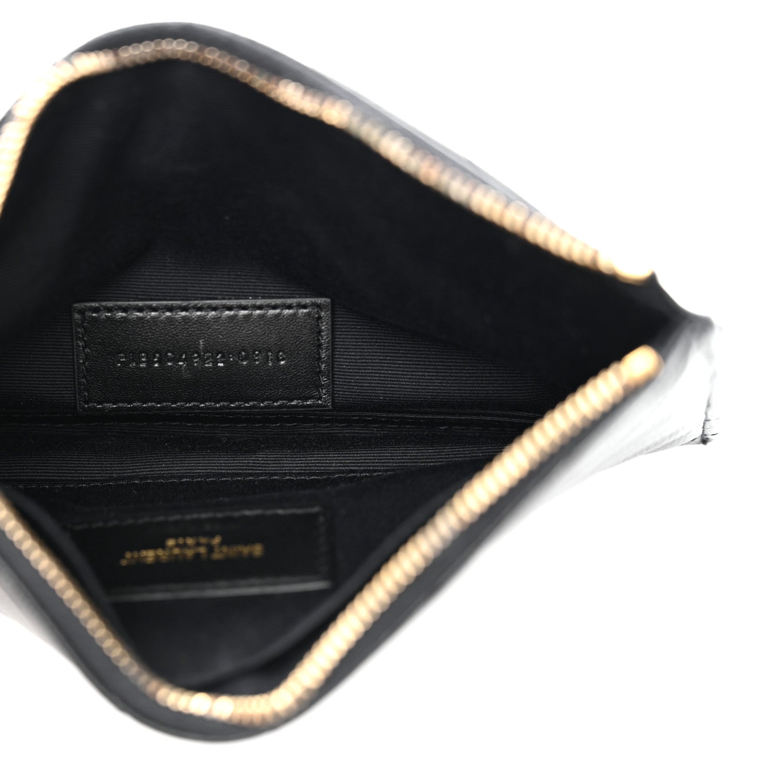 Grain De Poudre Chevron Monogram Bill Pouch Black