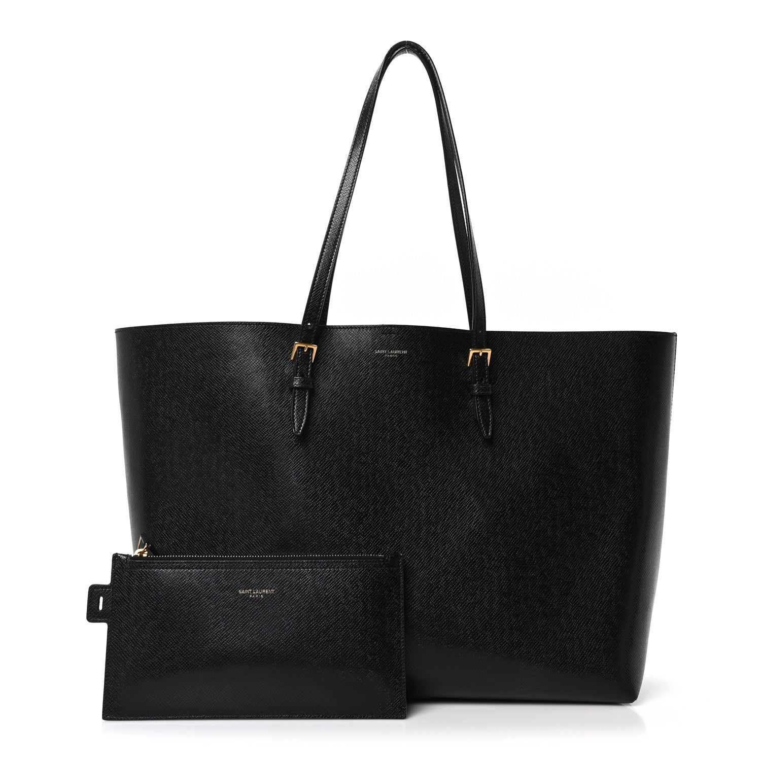 Calfskin Large Shopping Tote Black