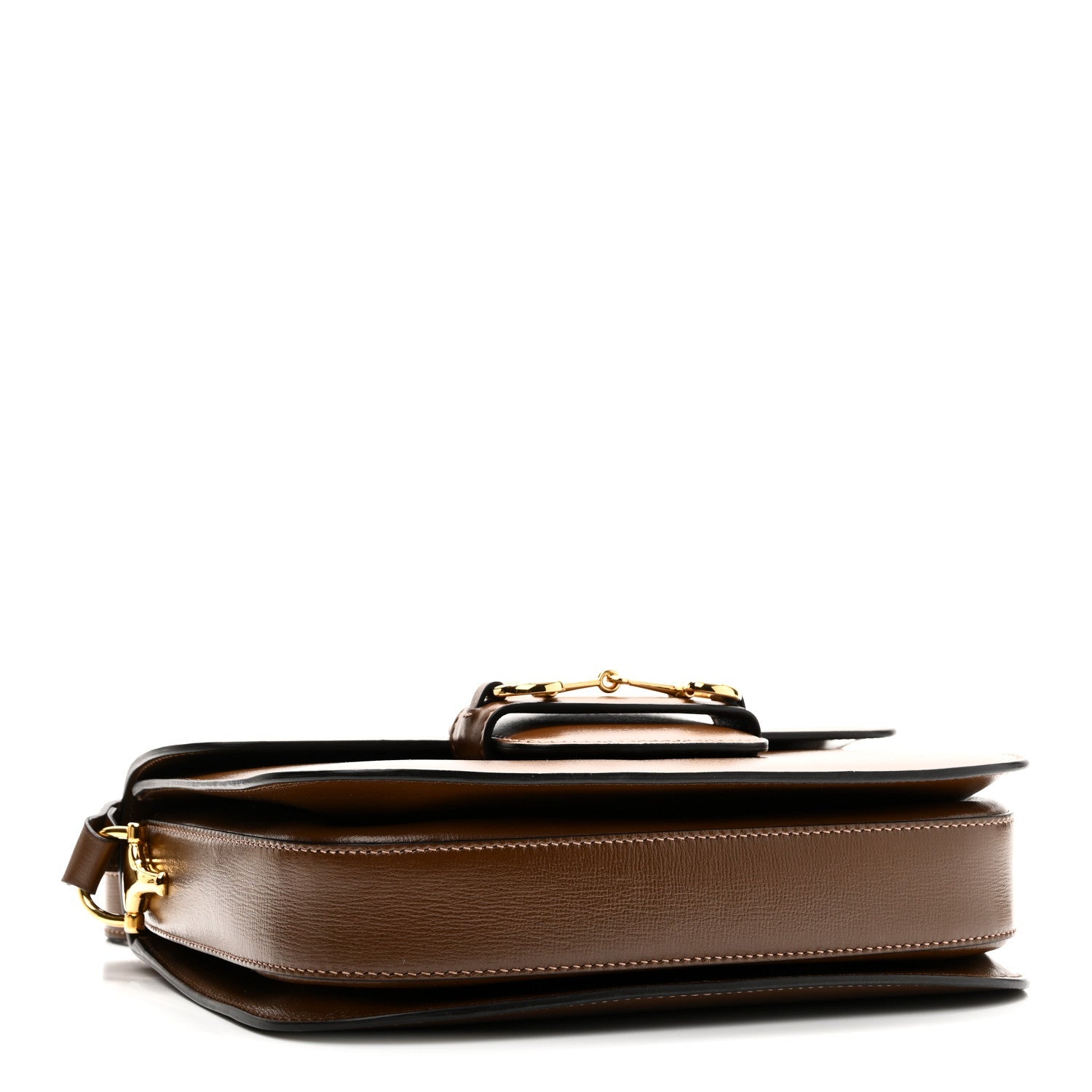 Azalea Calfskin Horsebit 1955 Shoulder Bag Brown Sugar