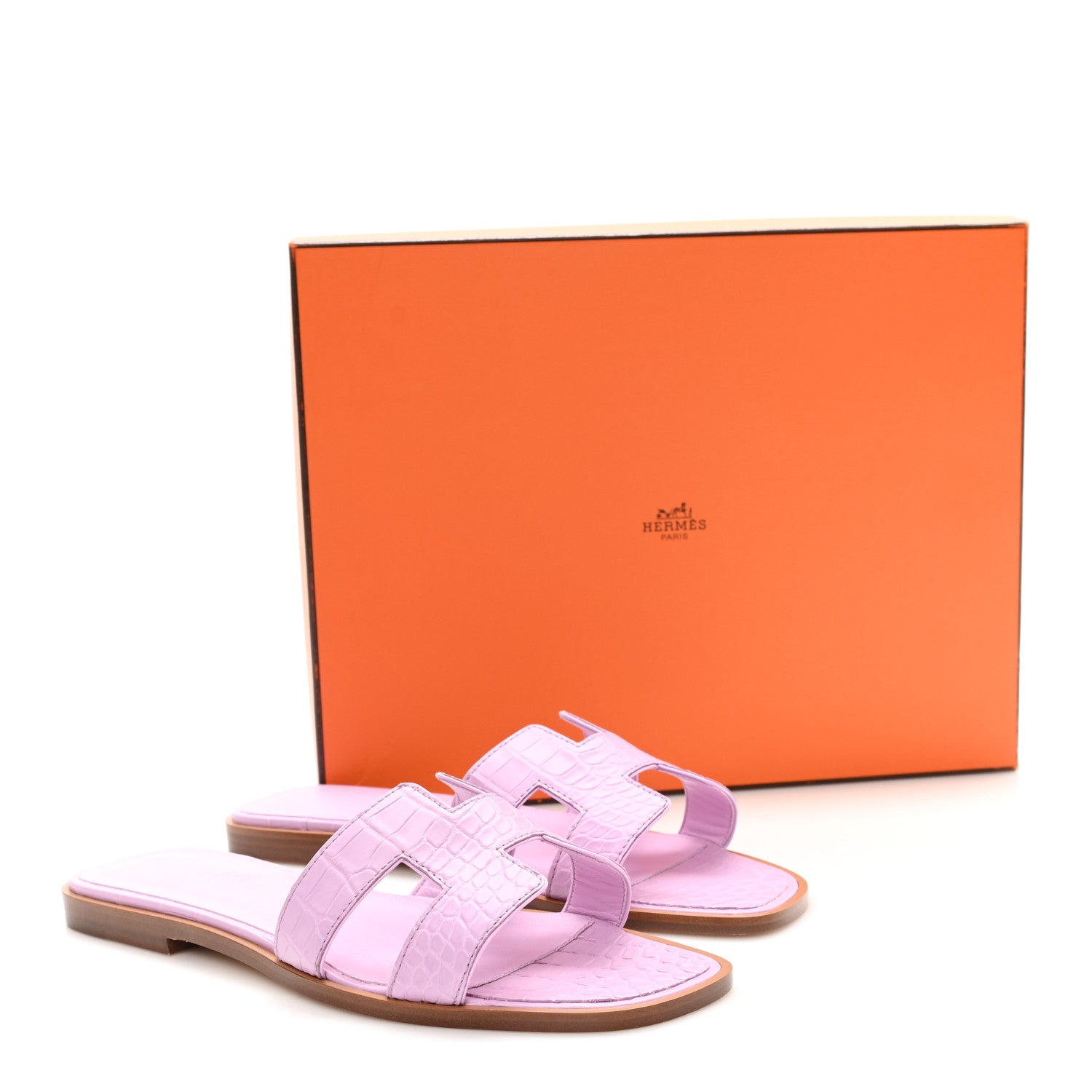 Matte Crocodile Oran Sandals 37