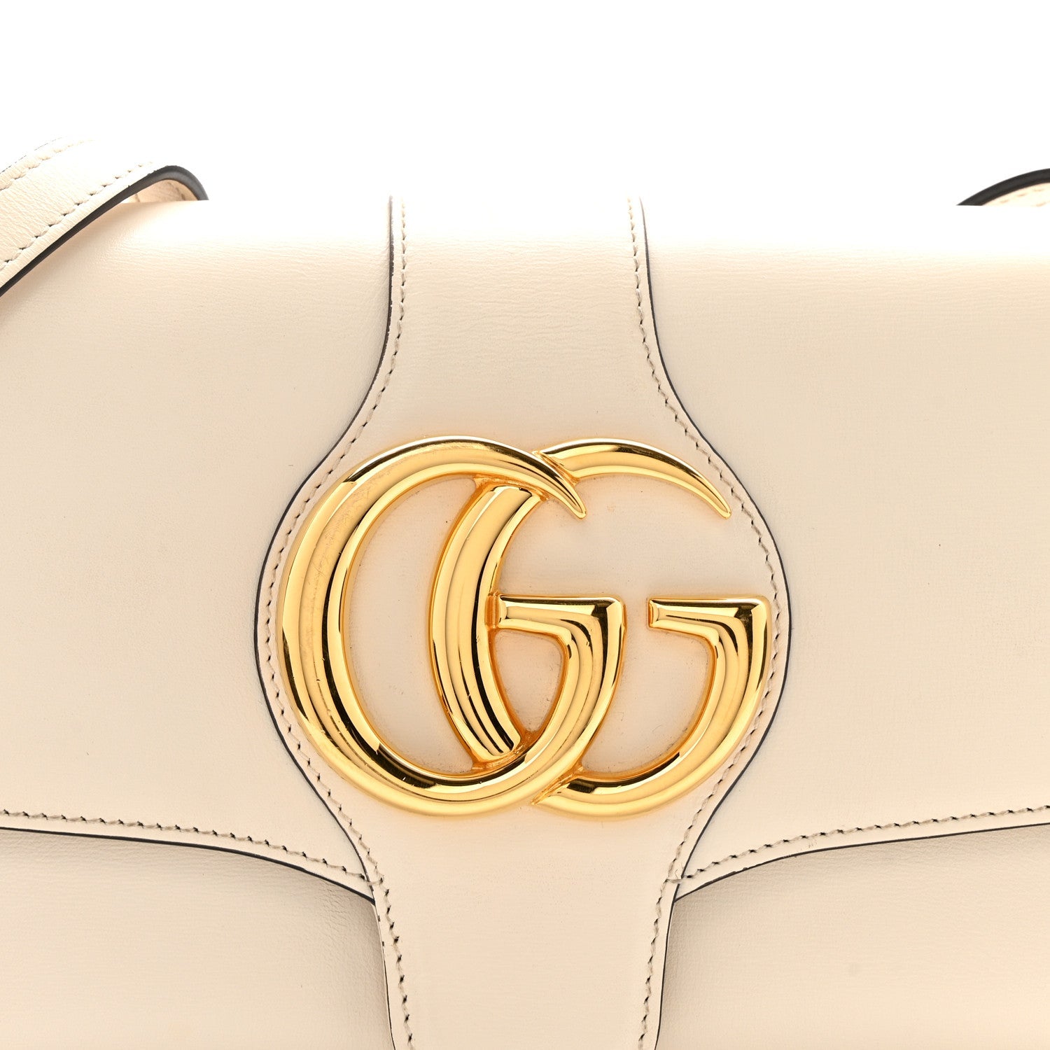 Calfskin Small Arli Flap Shoulder Bag Mystic White