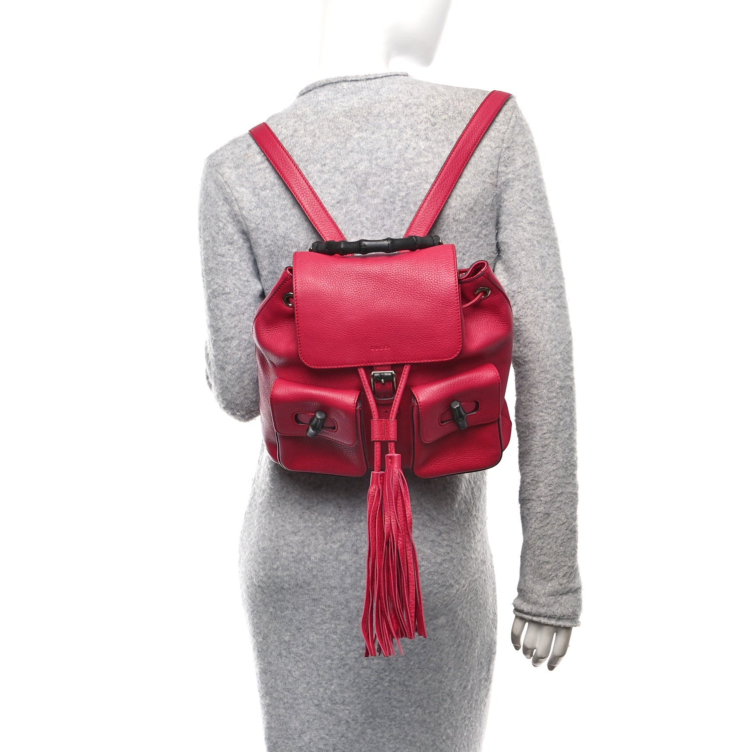 Cellarius Calfskin Medium Bamboo Backpack Petunia
