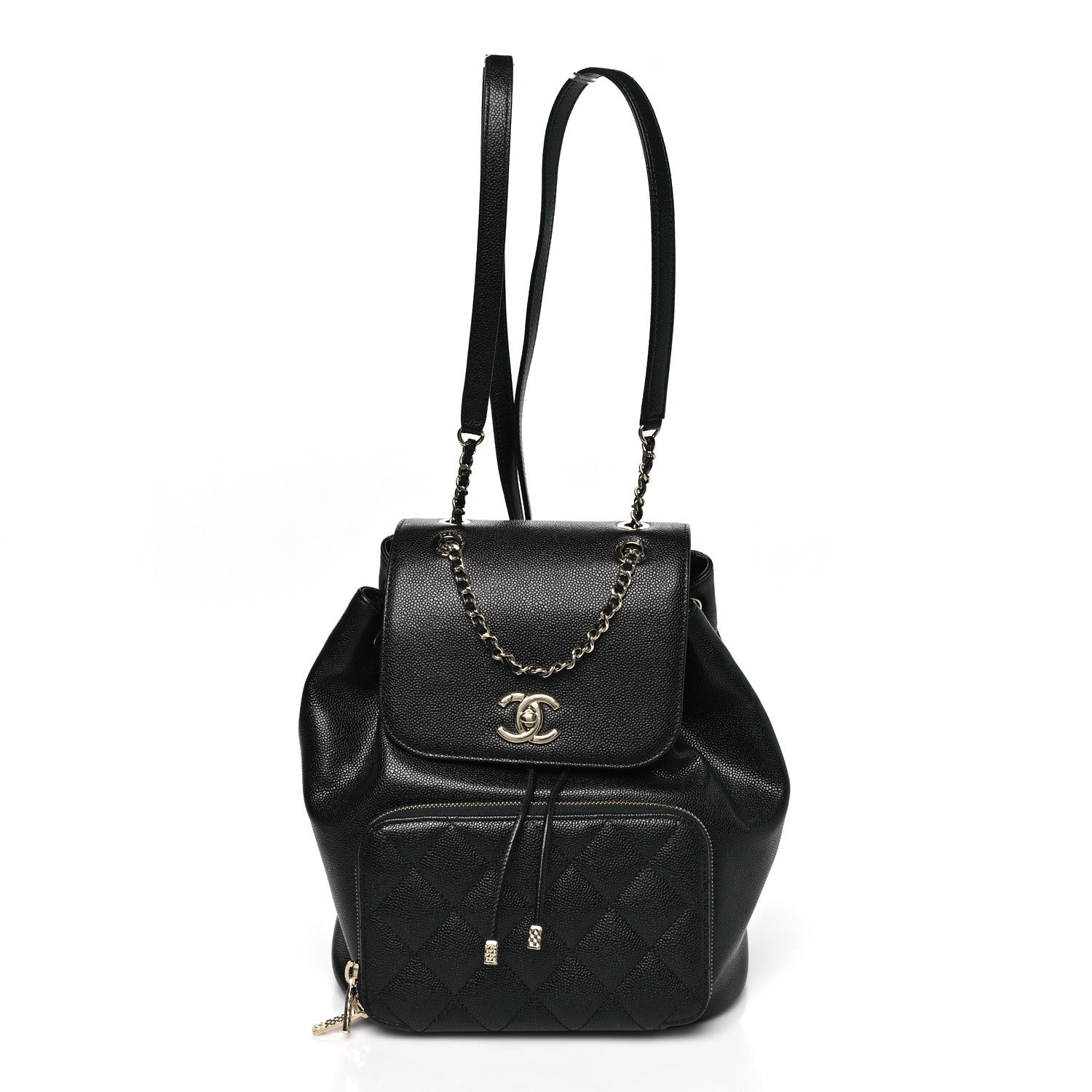 Caviar Quilted Business Affinity Backpack Black