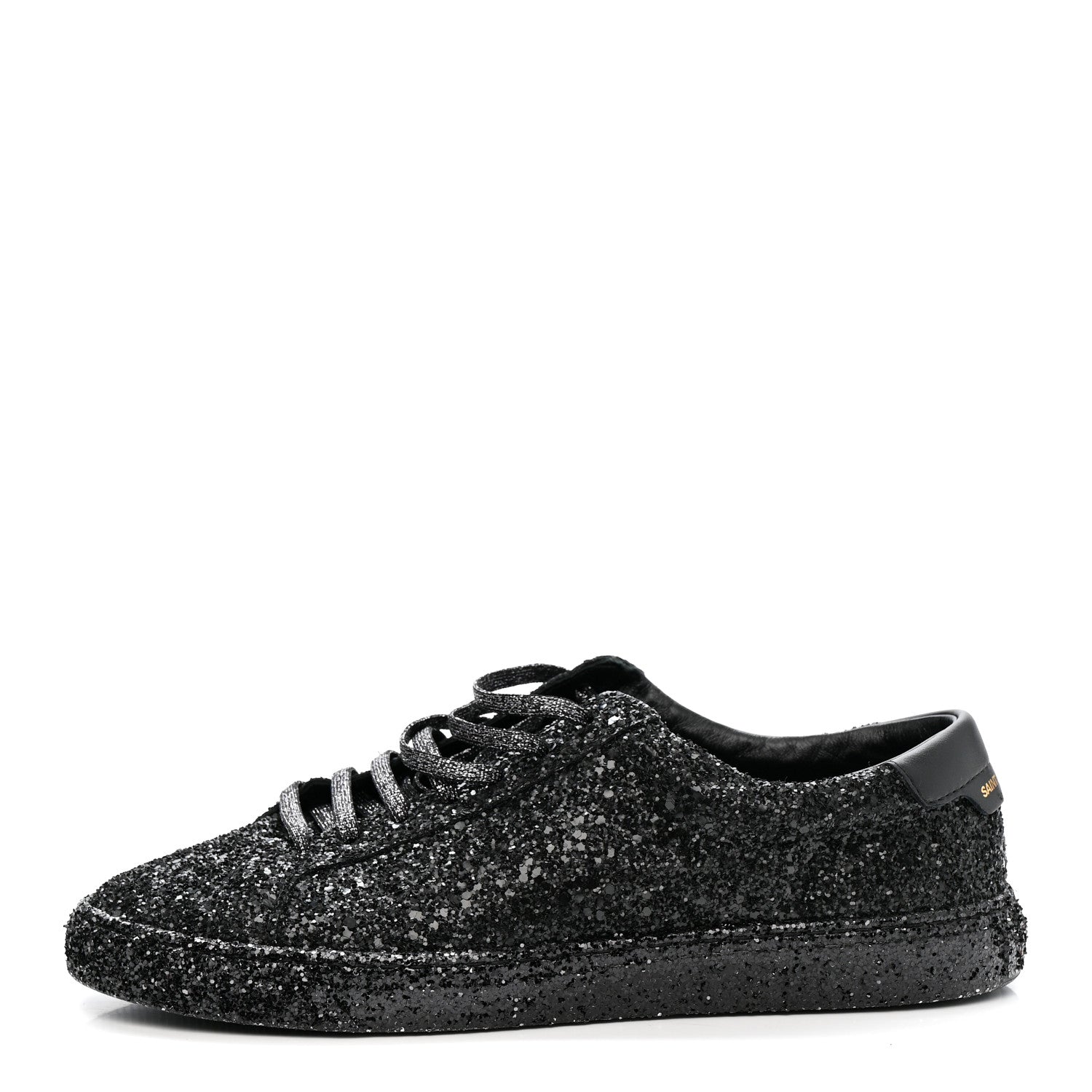 Calfskin Crystal Glitter Andy Sneakers 38.5 Black