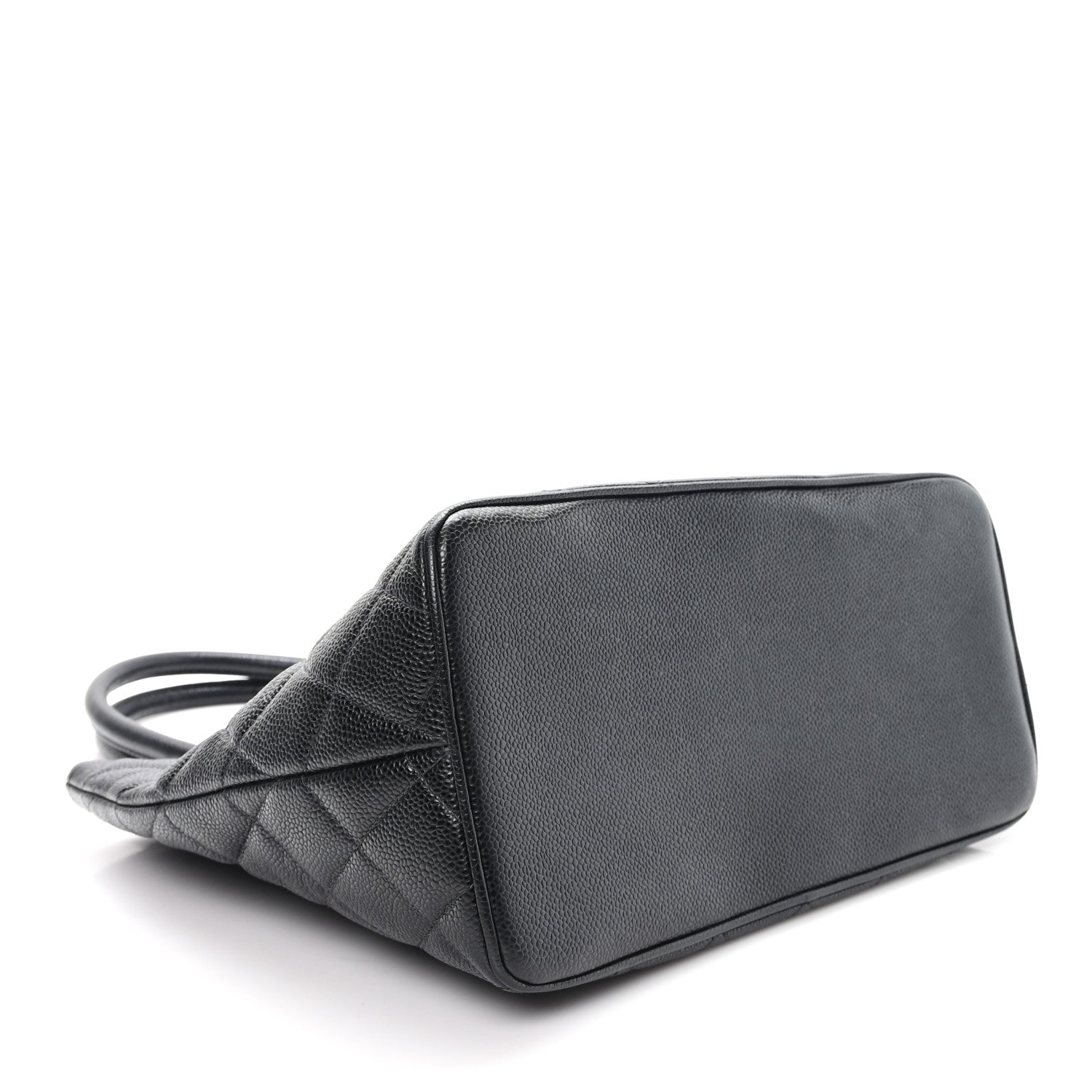 Caviar Quilted Medallion Tote Black