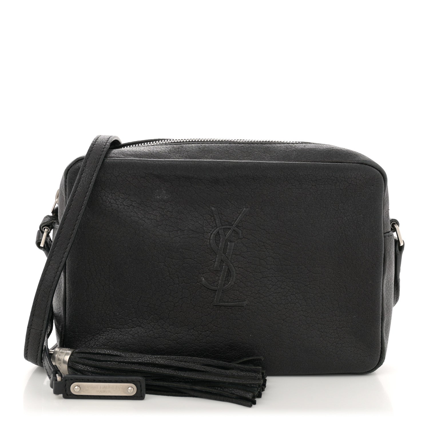 Lambskin Monogram Small Lou Camera Bag Black