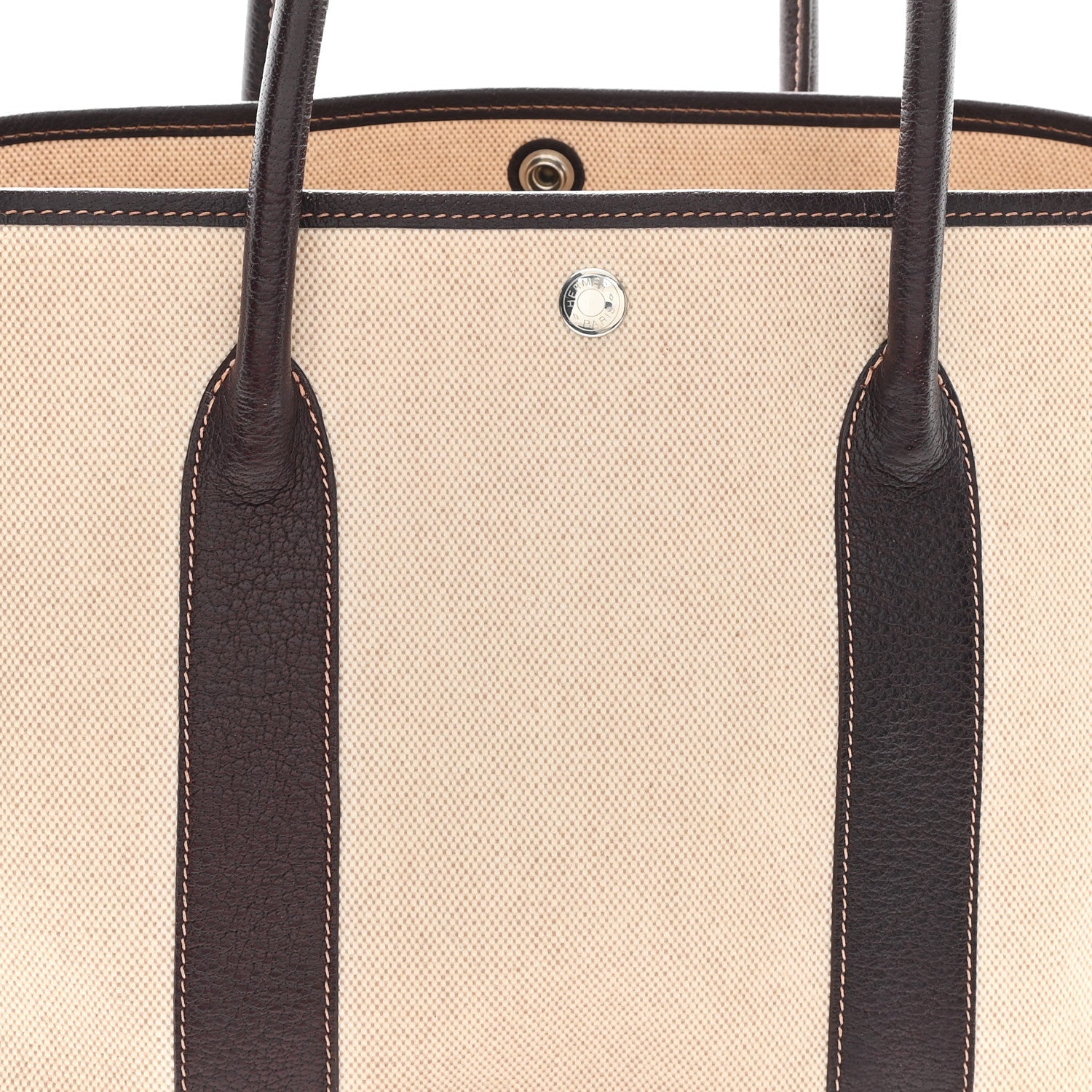 Buffle Skipper Toile Garden Party 36 MM Tote Marron Fonce