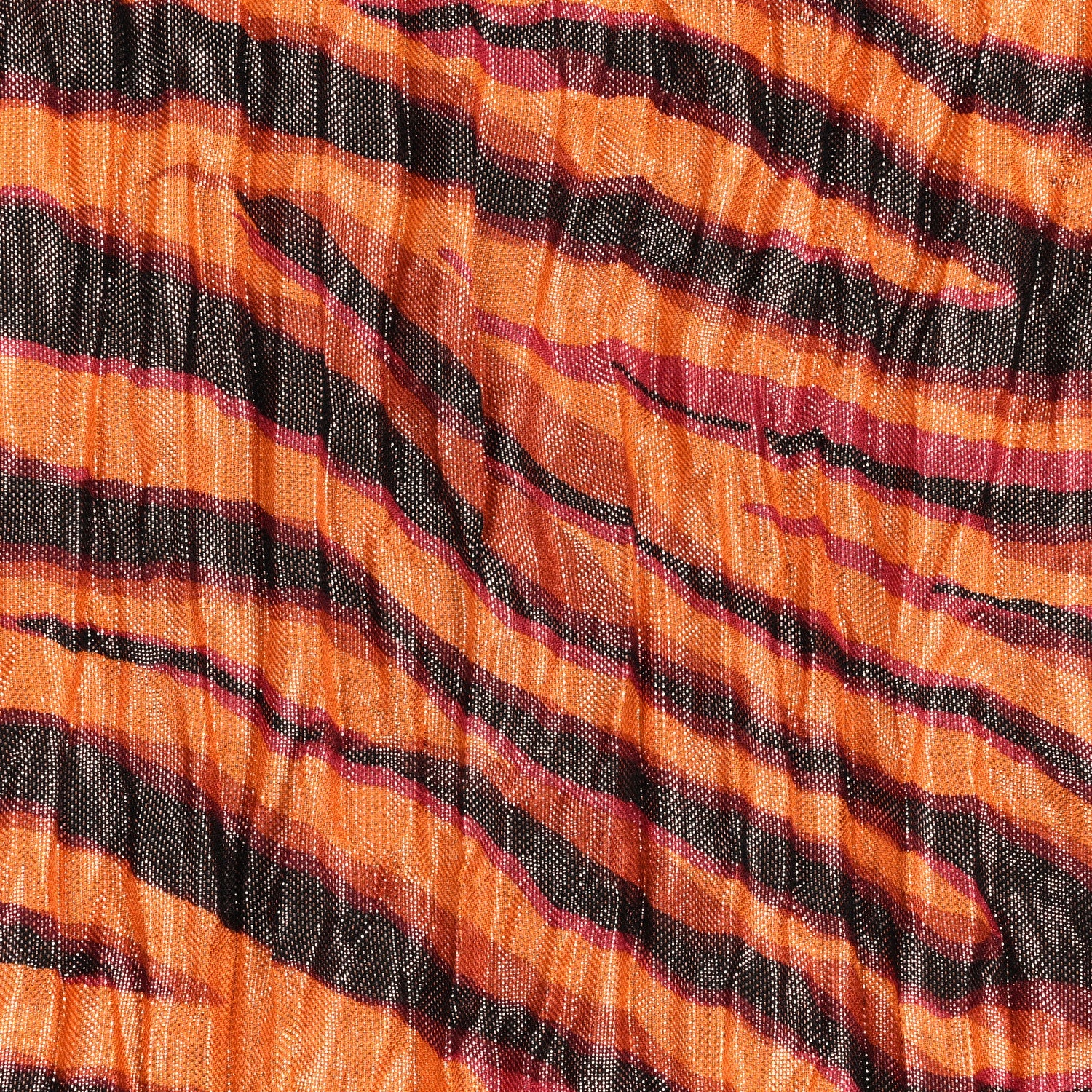 Cashmere Silk Tiger Etole Stole Orange Multicolor