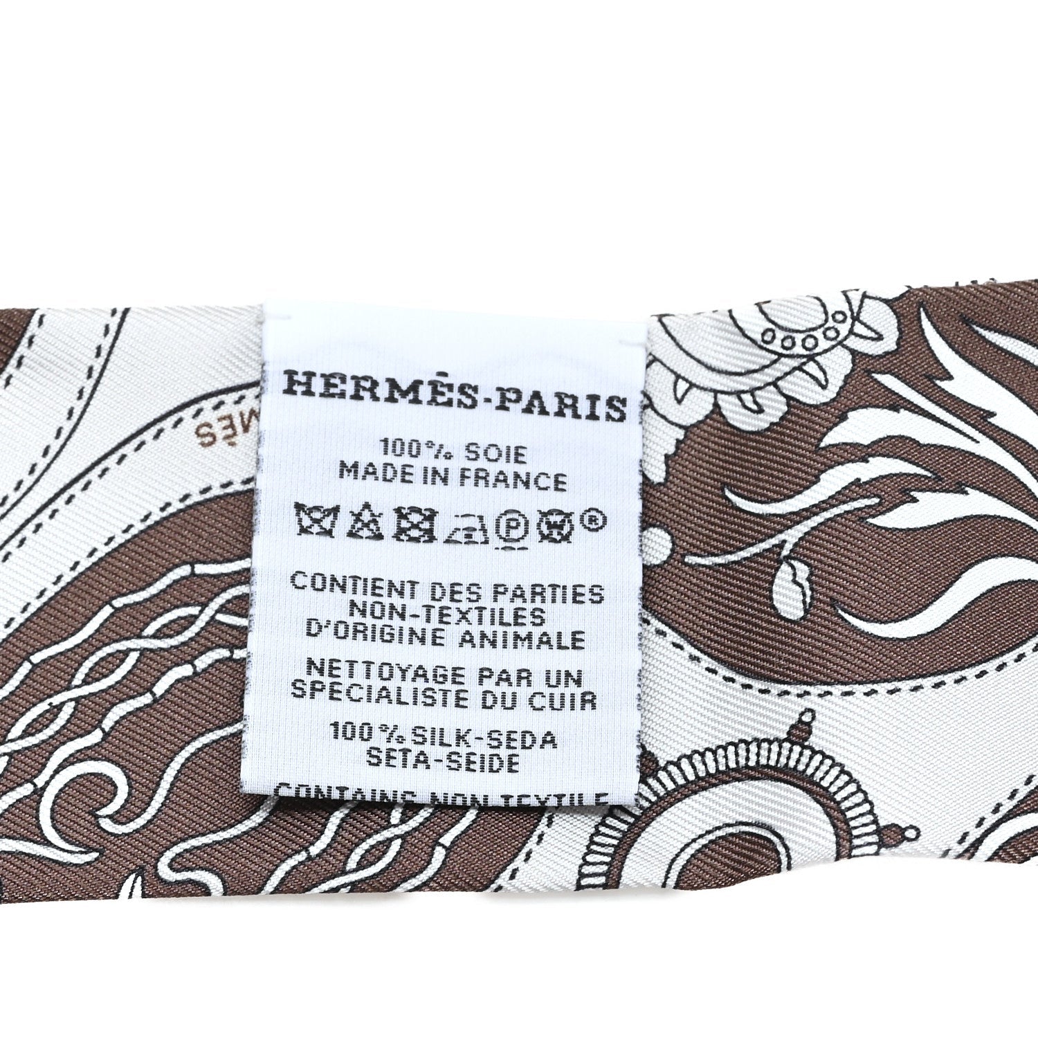 Silk Festival Des Amazones Bandana Fringed Twilly Craie Brun