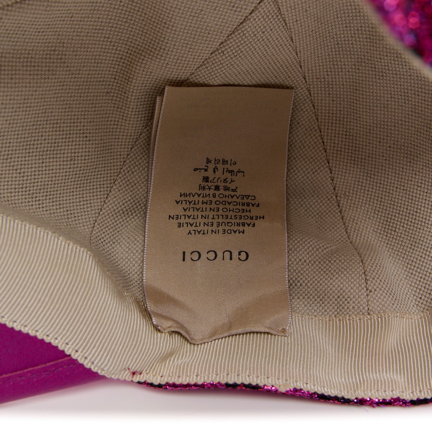 Silk Blend Jacquard Monogram Santa Barbara Baseball Hat S Fuxia Black