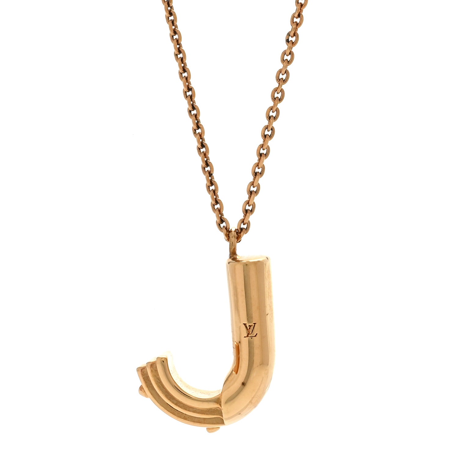 LV And Me Letter J Necklace Gold