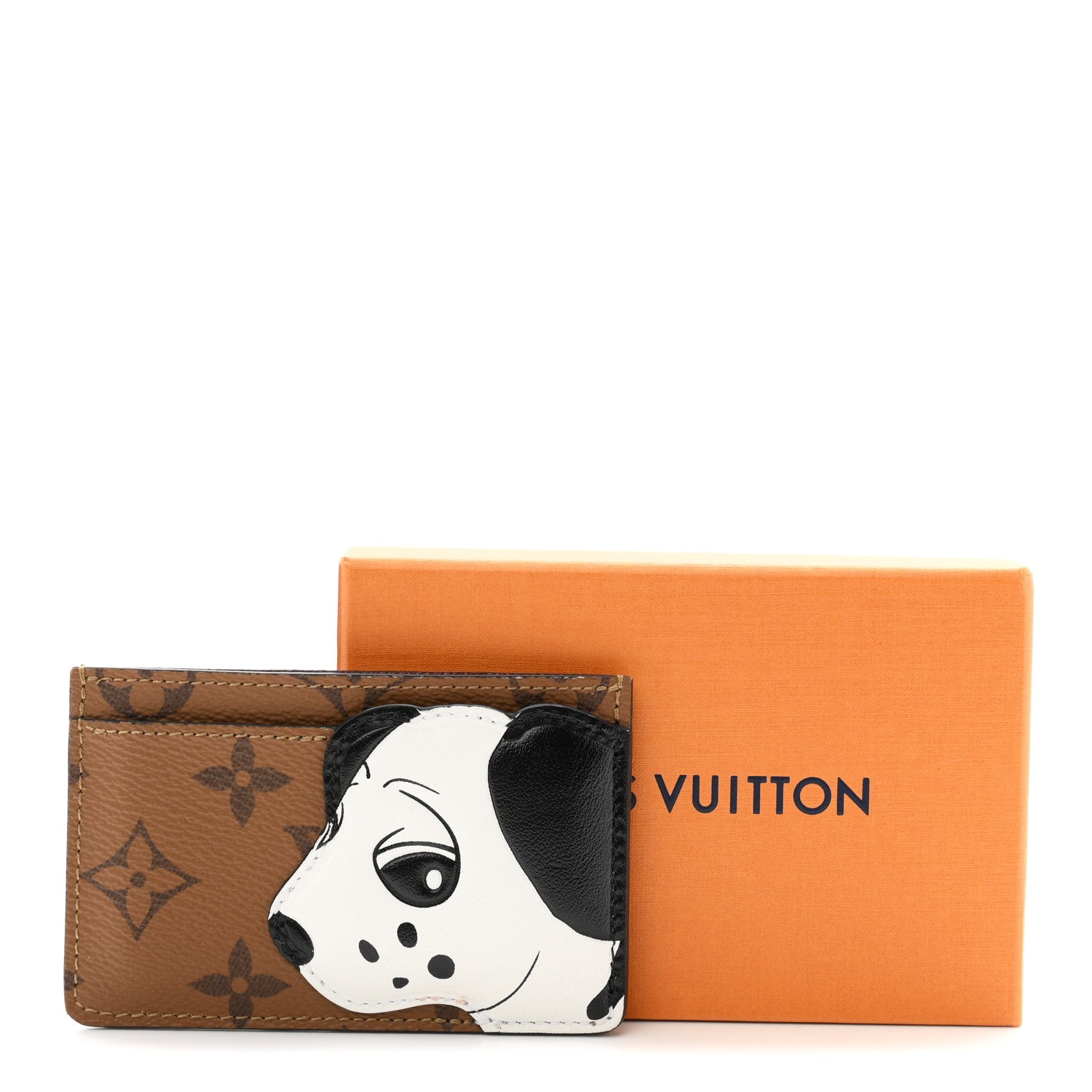 Animogram Reverse Monogram Dalmatian Card Holder