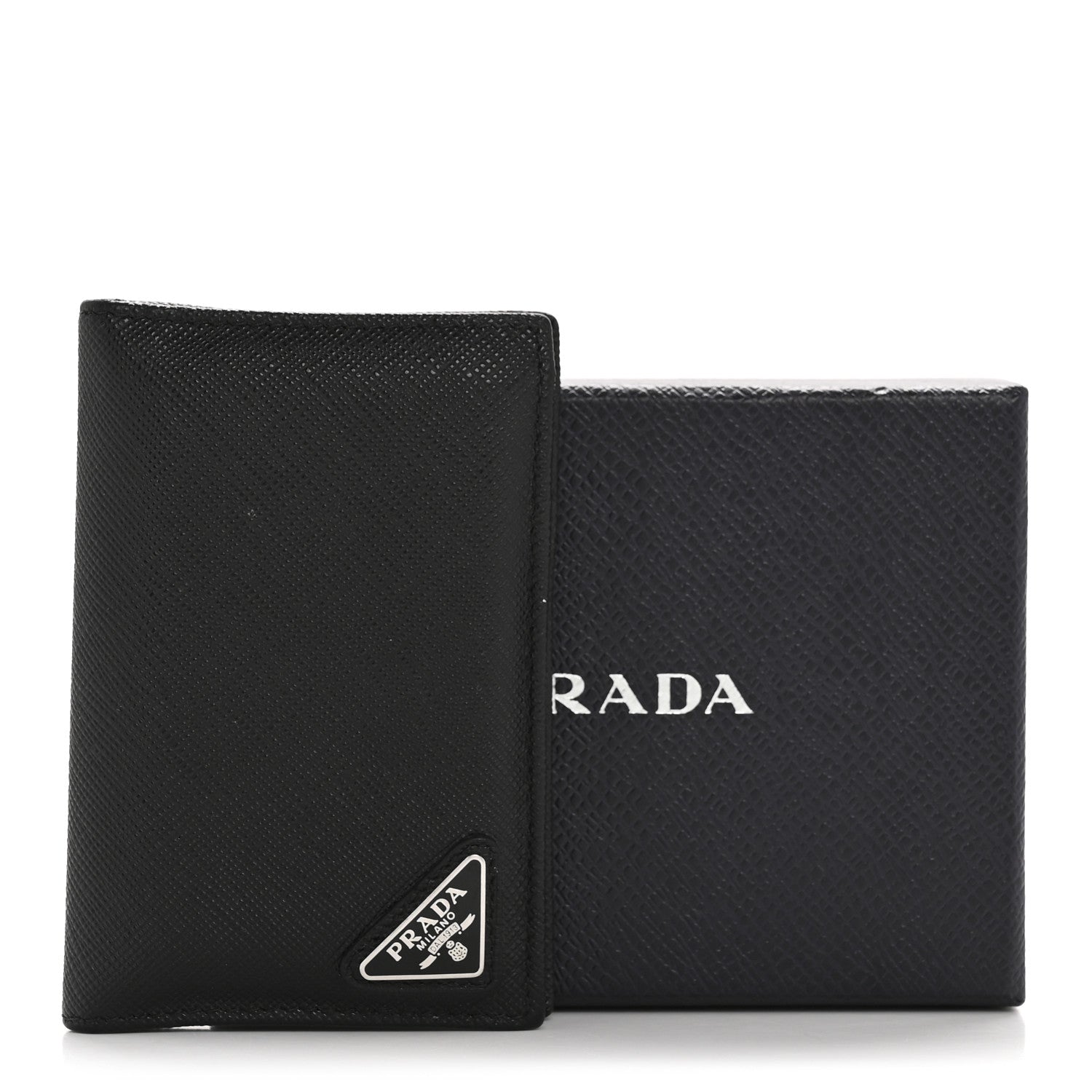 Saffiano Triangle Card Holder Black