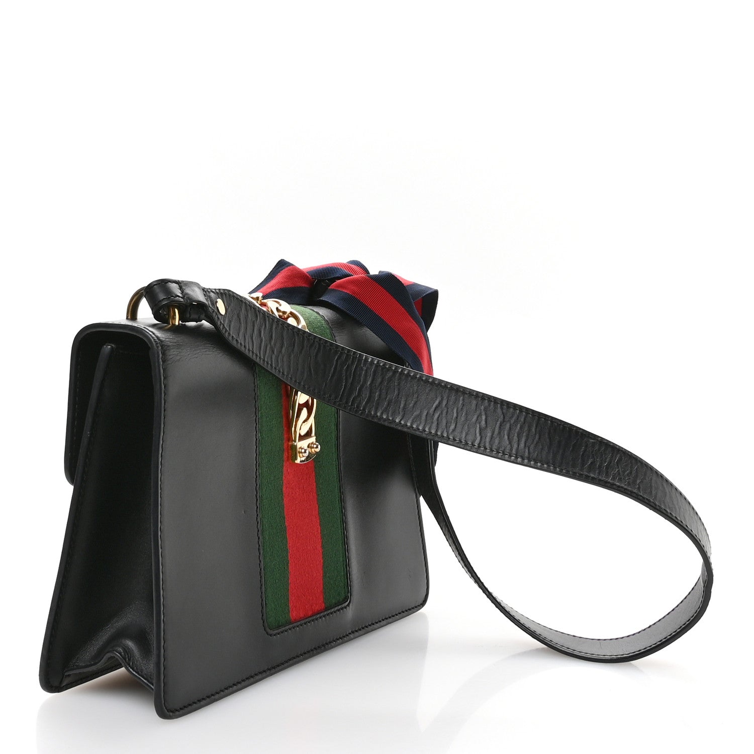 Calfskin Small Sylvie Shoulder Bag Black