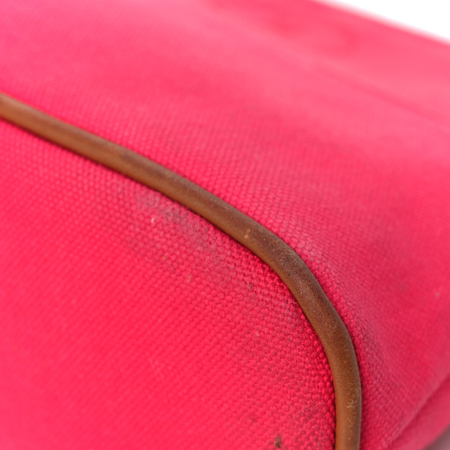 Cotton Canvas Mini Bolide Travel Cosmetic Pouch Hibiscus