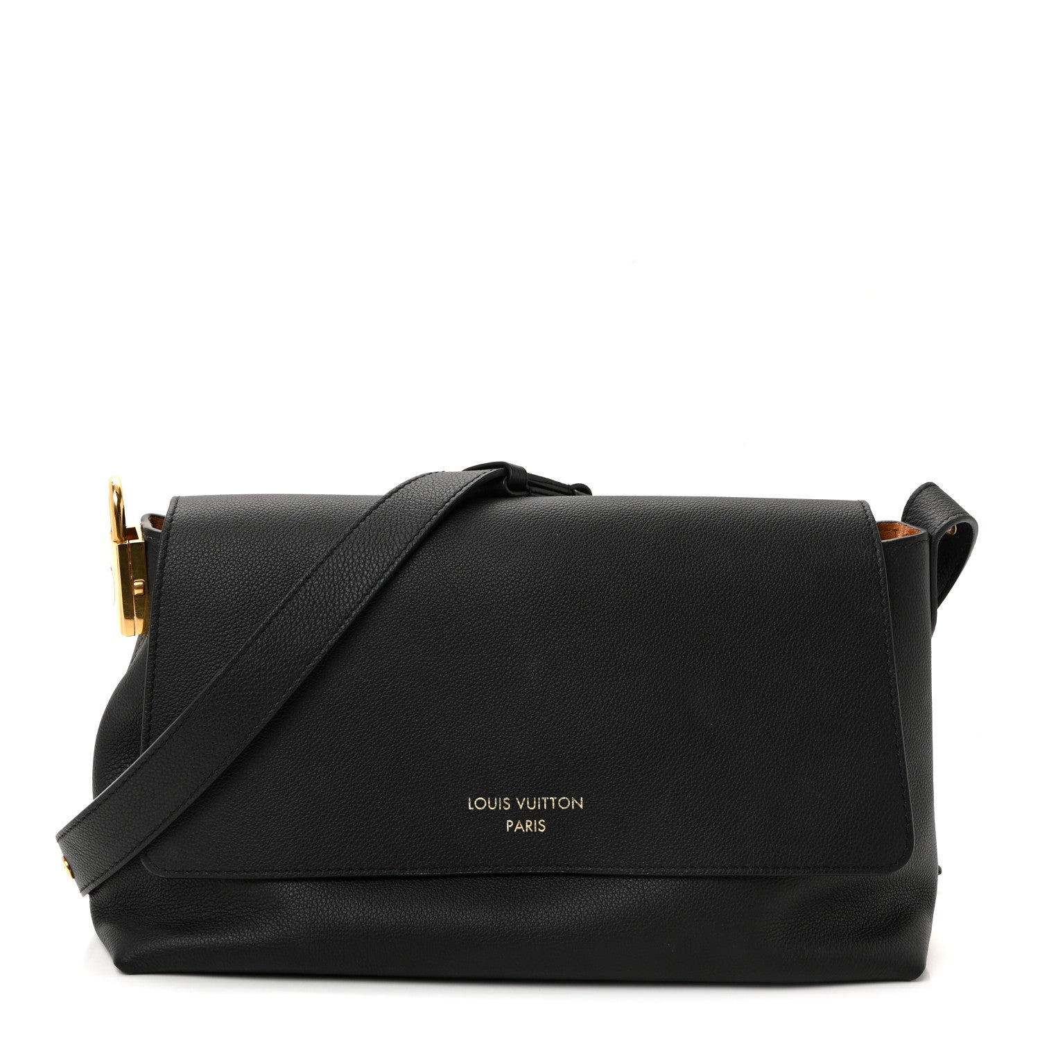 Grained Calfskin Low Key Messenger Black