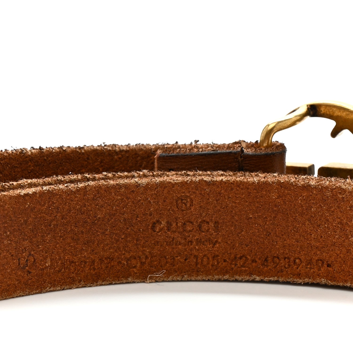 Faded Calfskin Double G 20mm Belt 105 42 Cuir