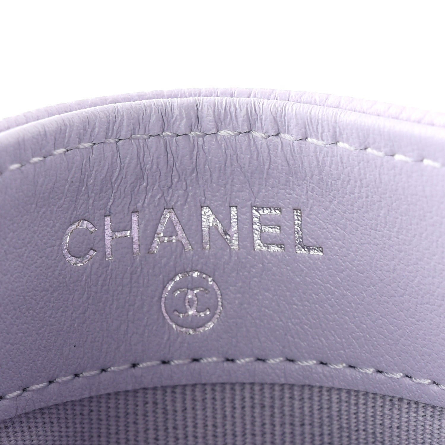 Caviar Quilted Card Holder Light Purple